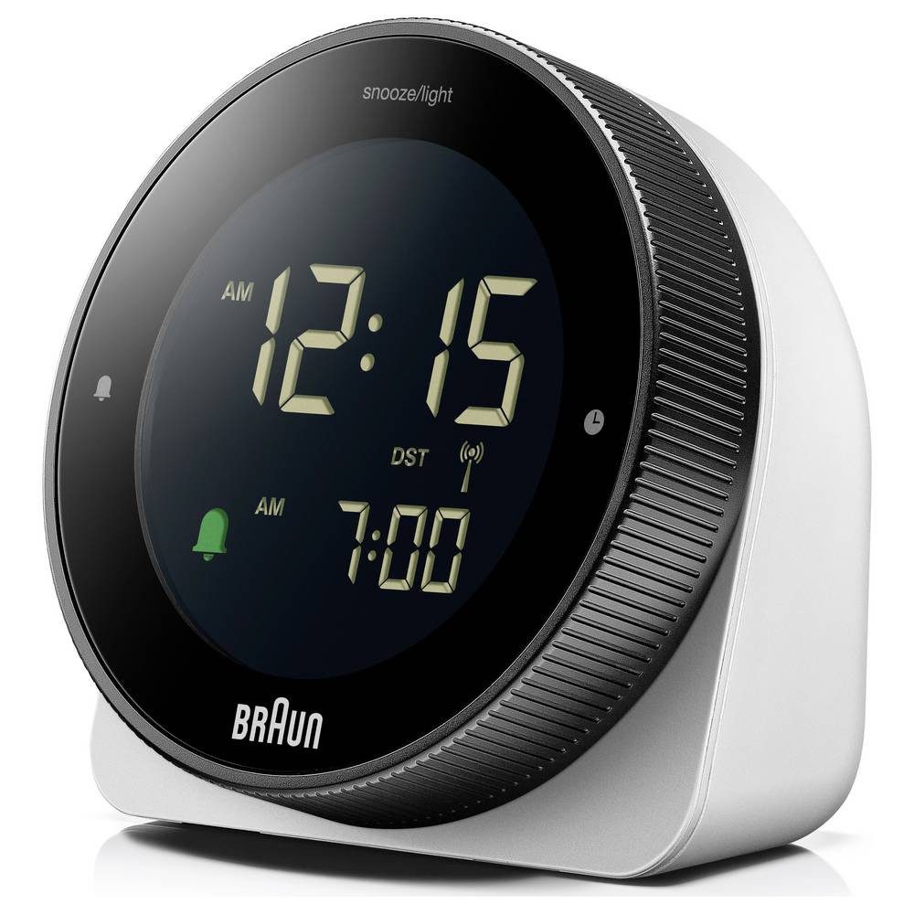 Braun Wecker BC24W-DCF Funk Wecker Schwarz, Weiß