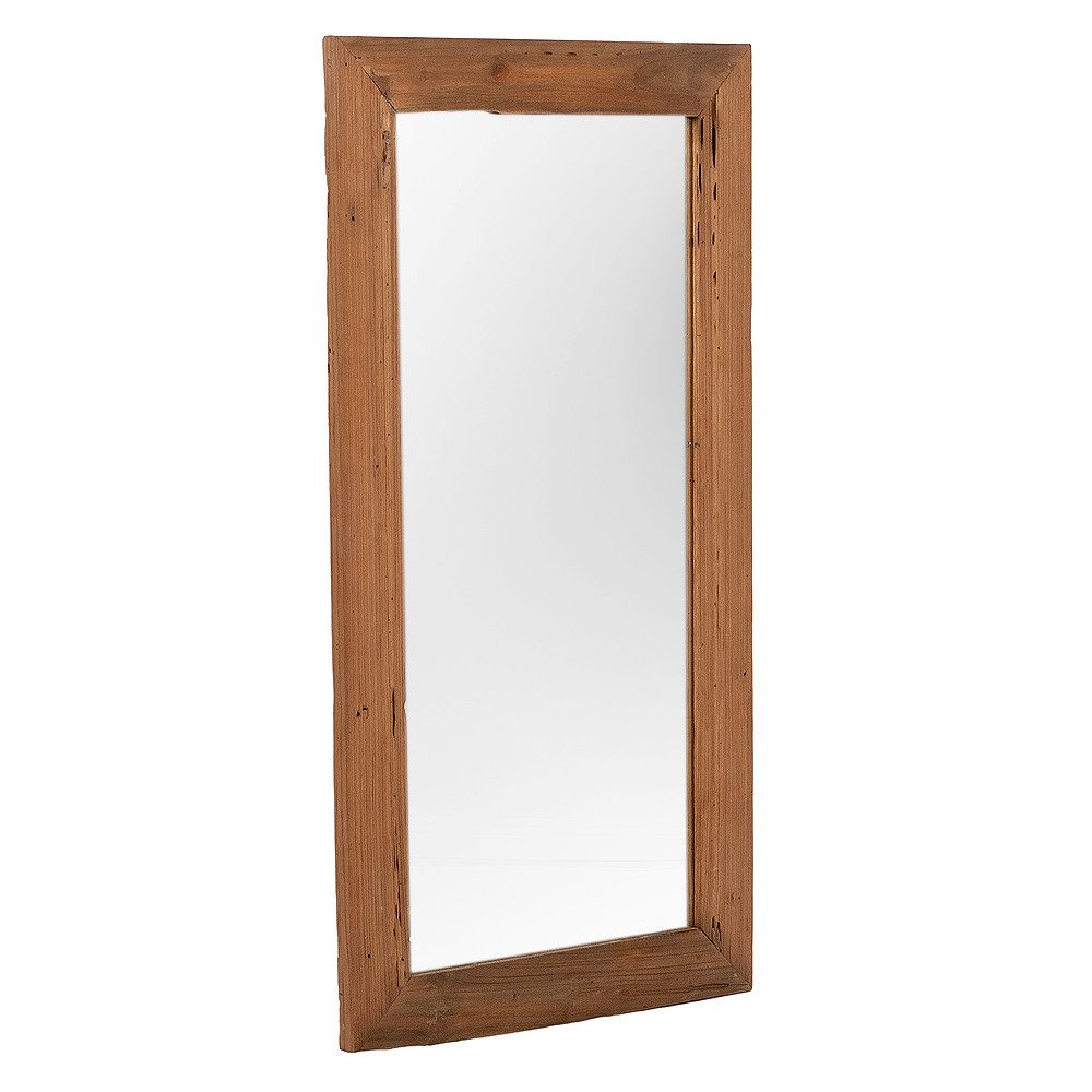 LebensWohnArt Wandspiegel Wandspiegel TEAK 130x70cm recyceltes Teak natural Spiegel