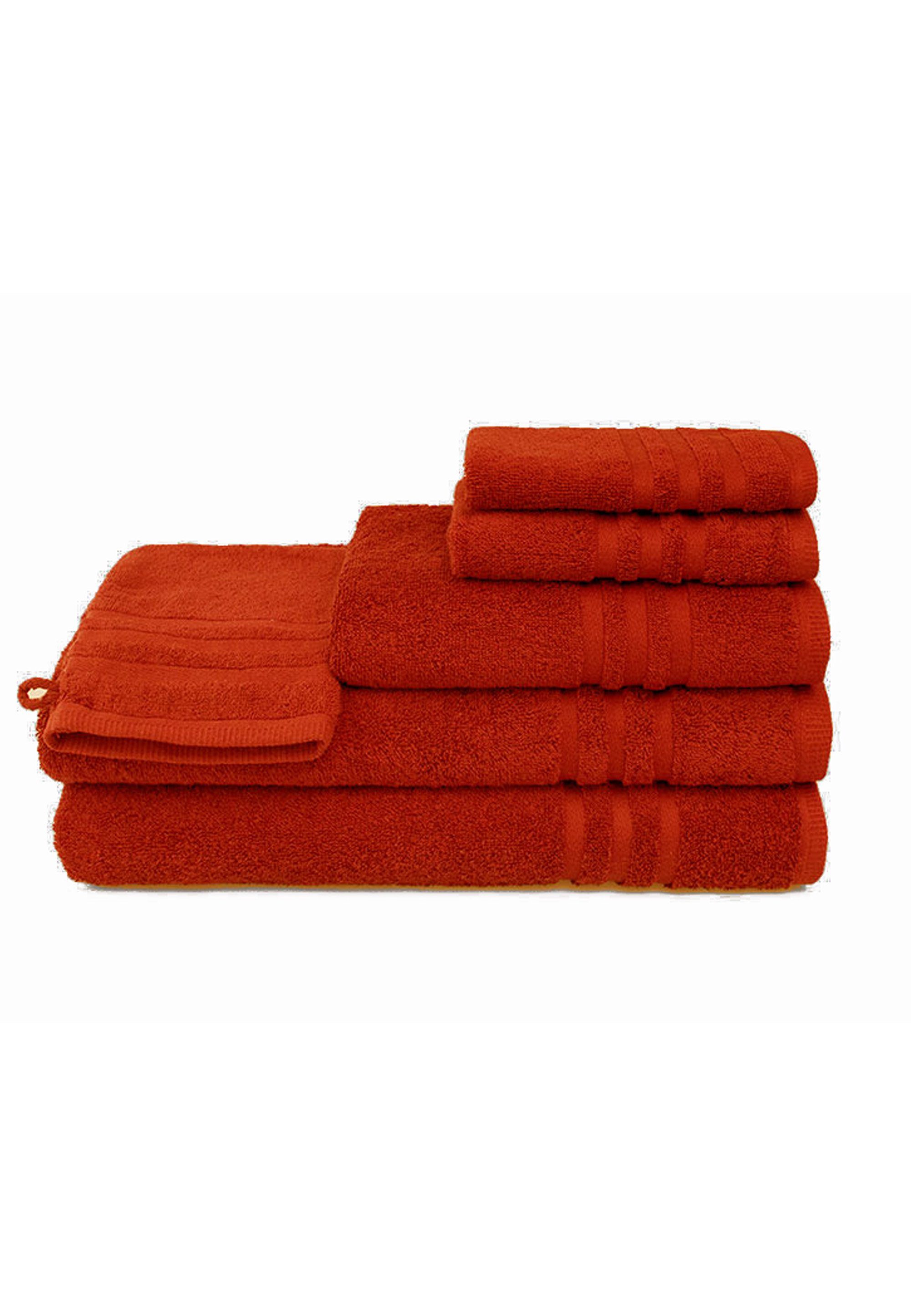 grace grand spa Handtuch Set, (6-tlg), 6-teilig mit hochwertiger Verarbeitung orange