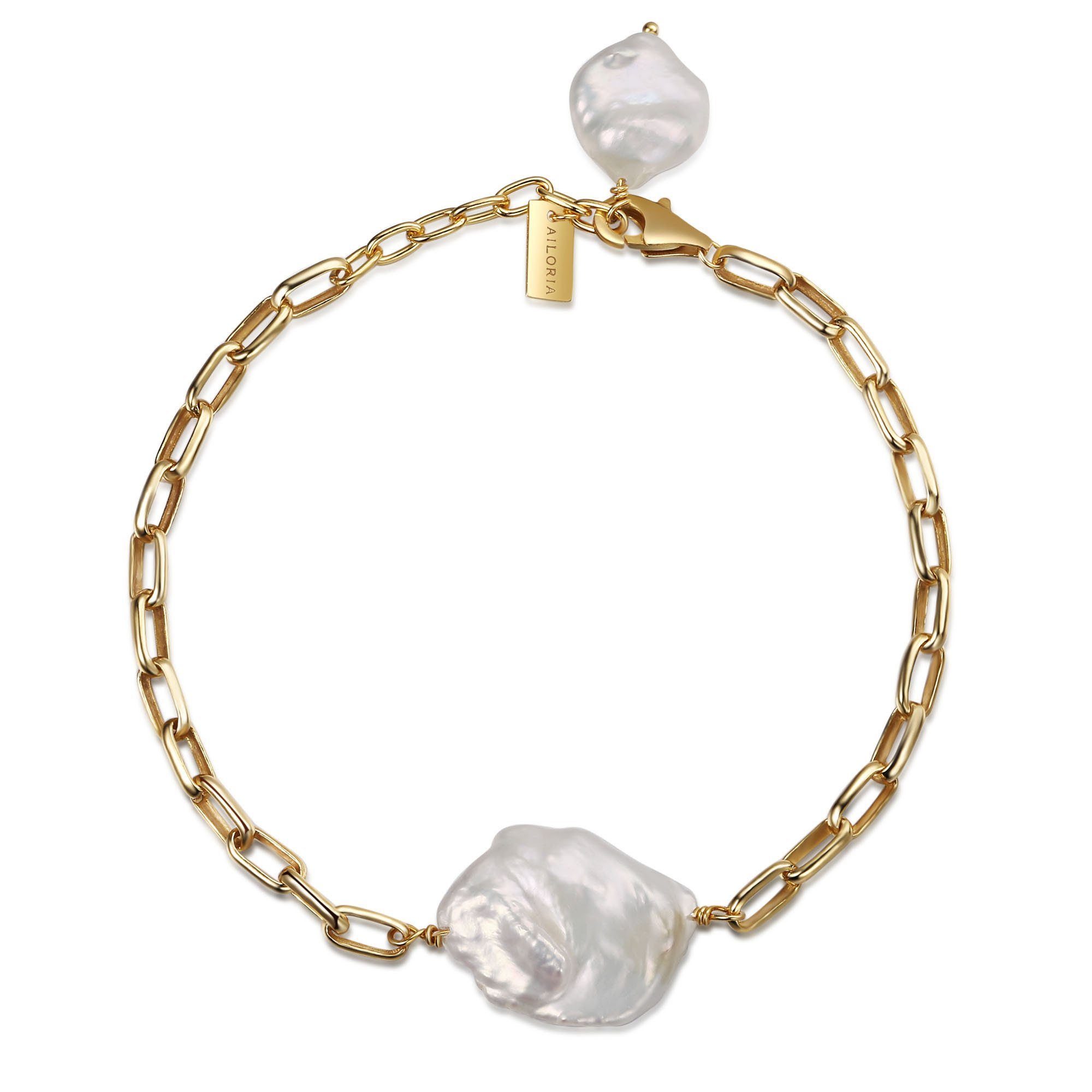AILORIA Armband SHINJU armband gold/weiße perle, Armband gold/weiße Perle