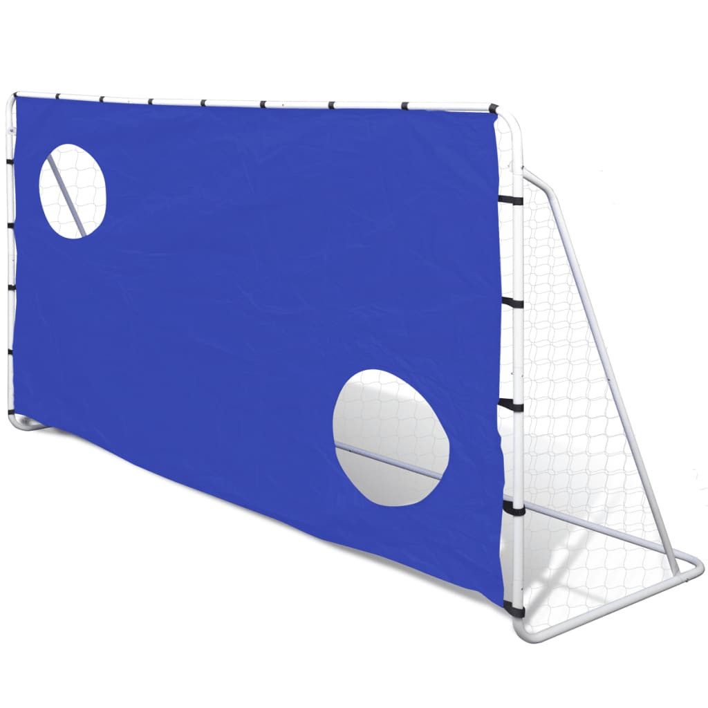 Fußballtor Fußball Tor mit Torschusswand Stahl 240 x 92 x 150 cm