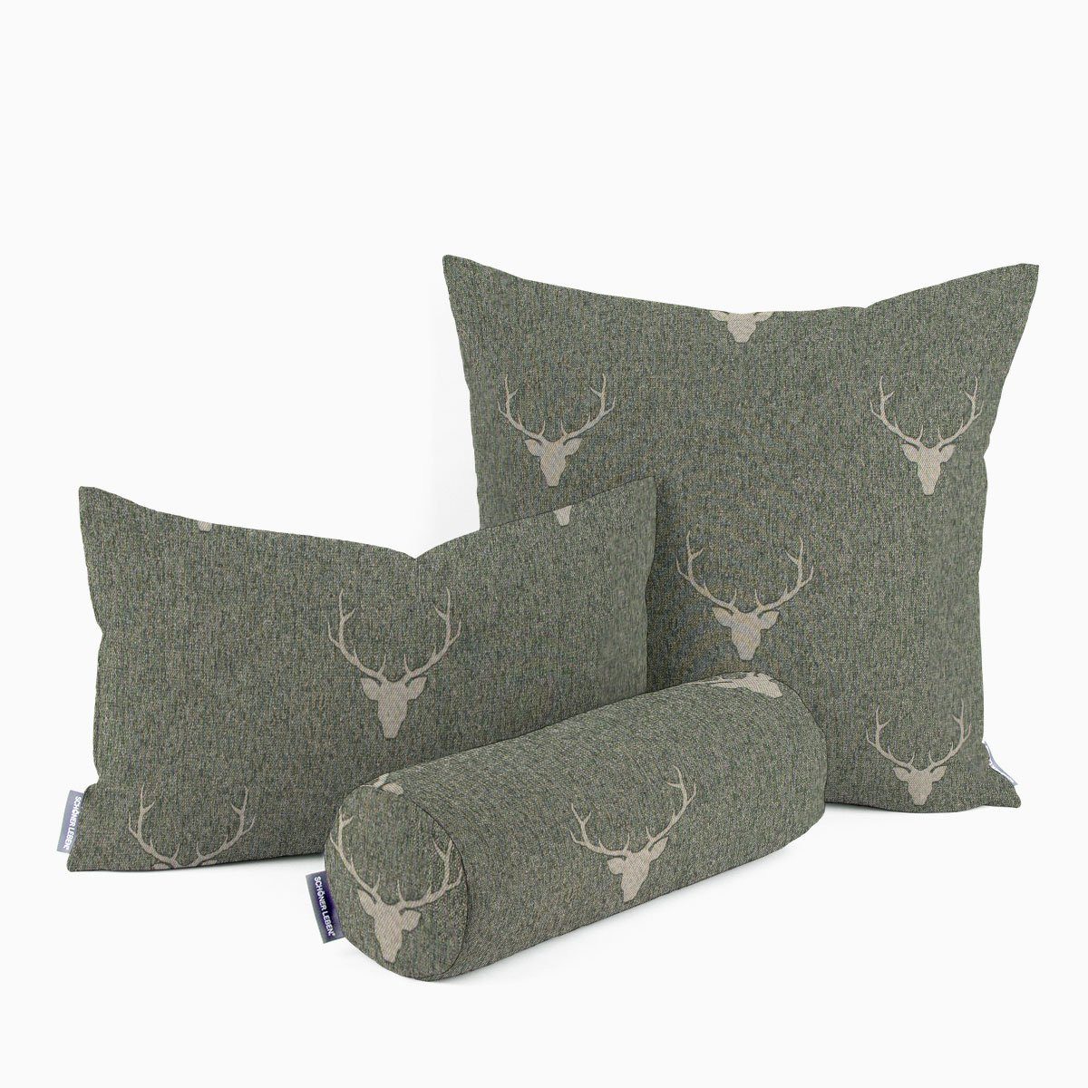 SCHÖNER LEBEN. Dekokissen Kissenhülle Jacquard Hirschkopf günstig online kaufen