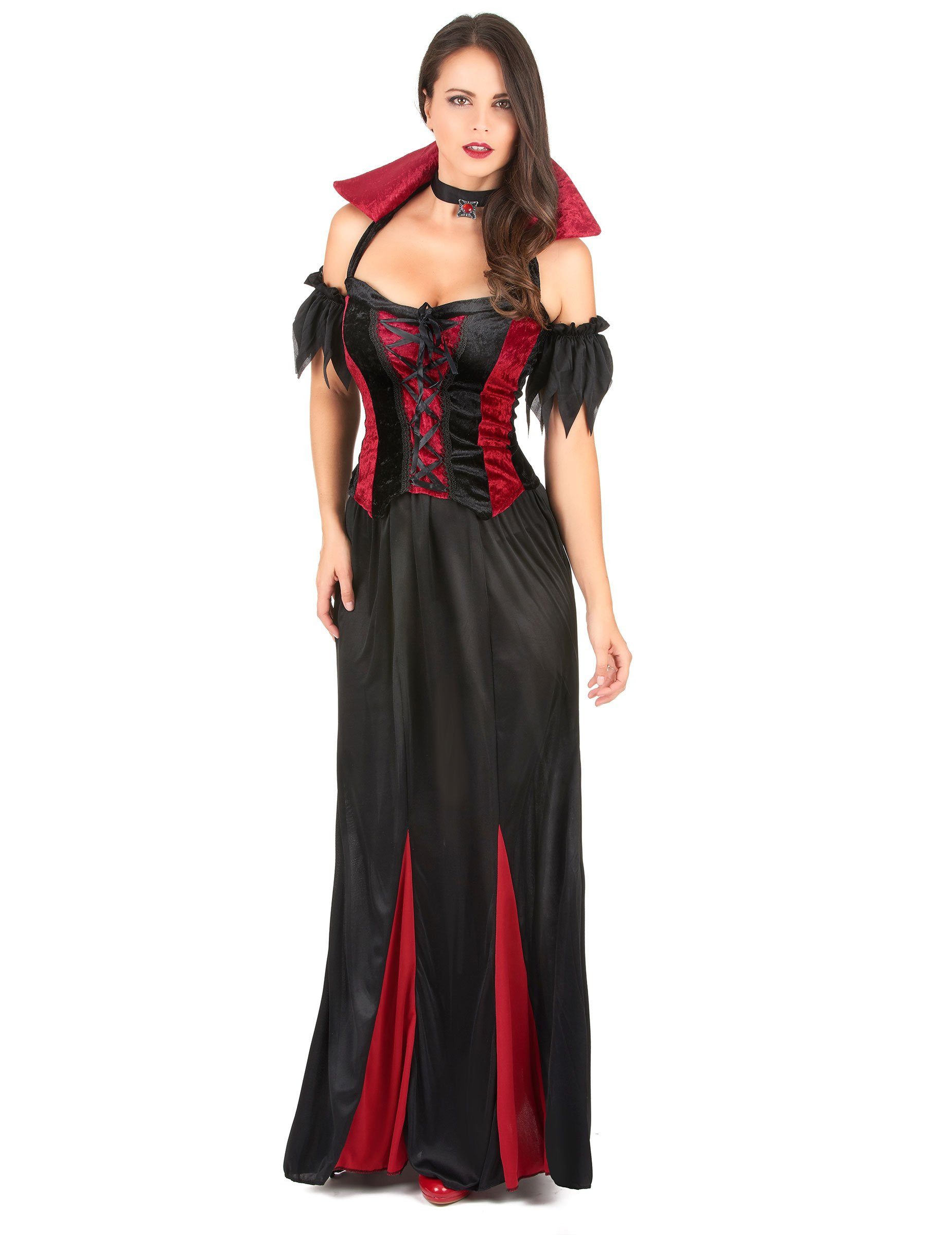 Kostüm Verführerische Vampirin Damenkostüm schwarz-rot