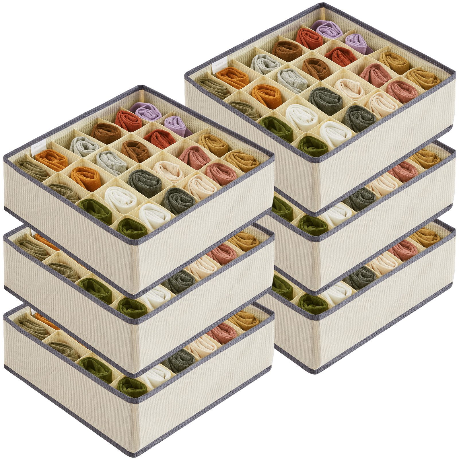 Lifewit Aufbewahrungsdose Socken Unterwäsche Schubladen Organizer,24 Zellen günstig online kaufen