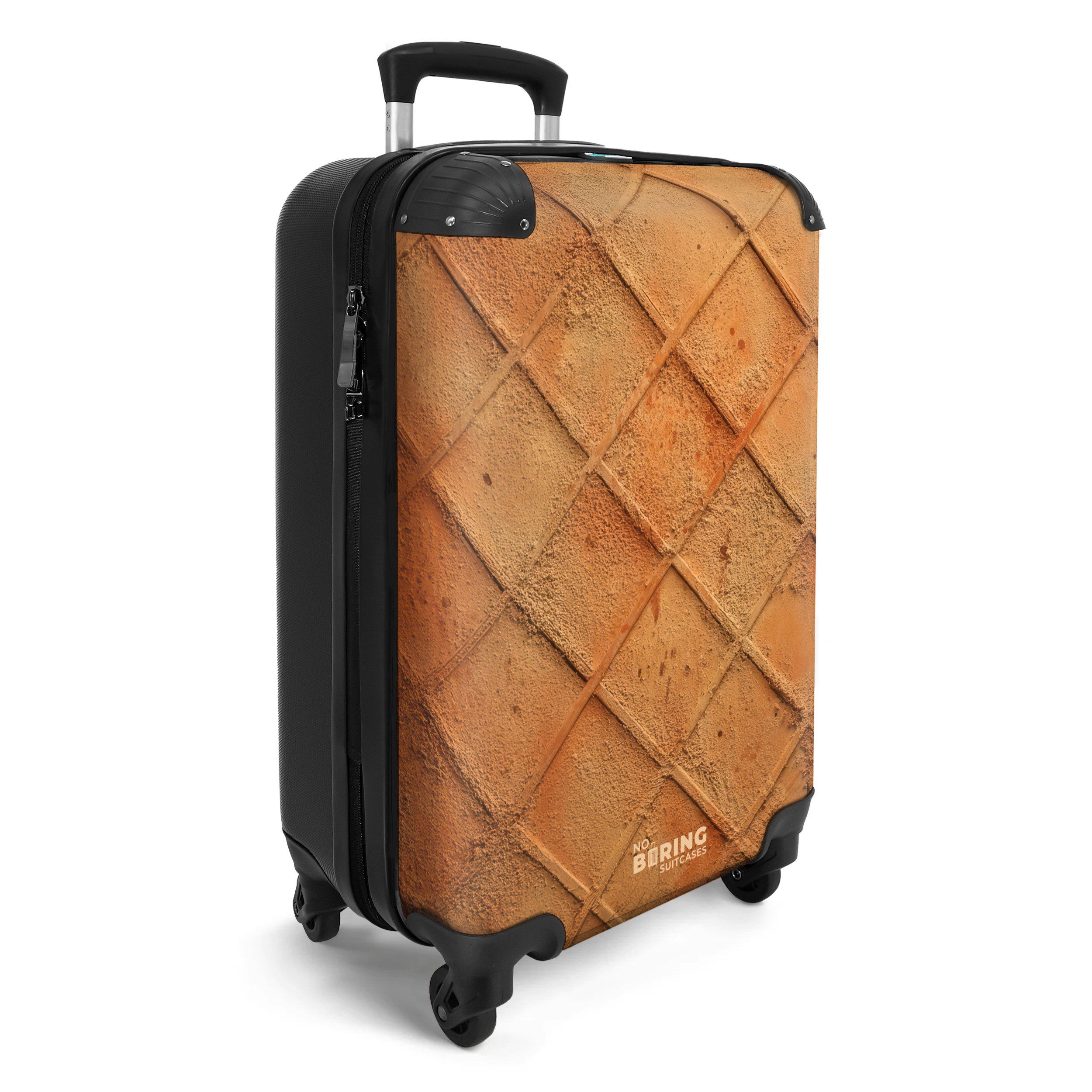 NoBoringSuitcases.com© Hartschalen-Trolley Gebranntes Ziegelmuster in Rostf günstig online kaufen