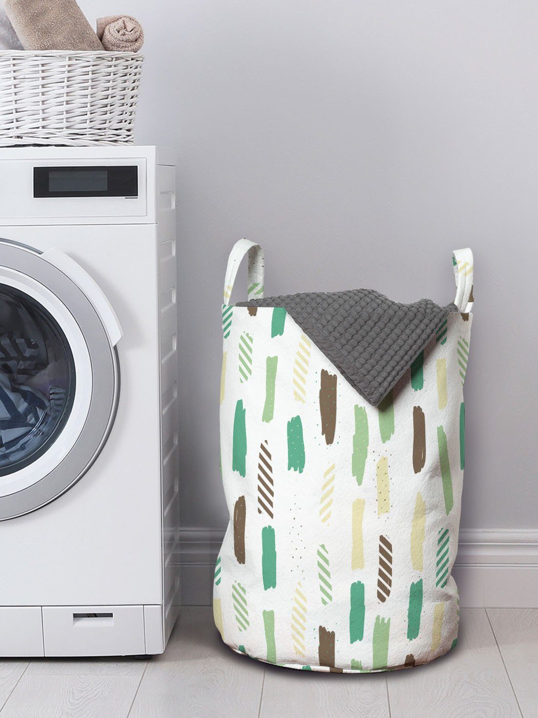 Kordelzugverschluss Farbe Griffen Waschsalons, Pinsel für Abakuhaus Vertikal mit Wäschesäckchen Wäschekorb Serien
