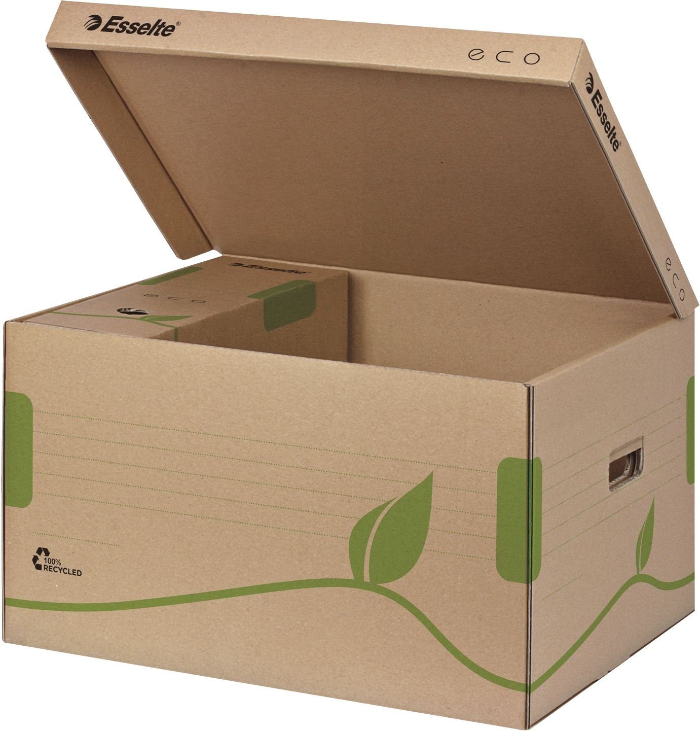 ESSELTE Archivcontainer Esselte 623918 Archivcontainer ECO, mit Deckel, Karton, naturbraun