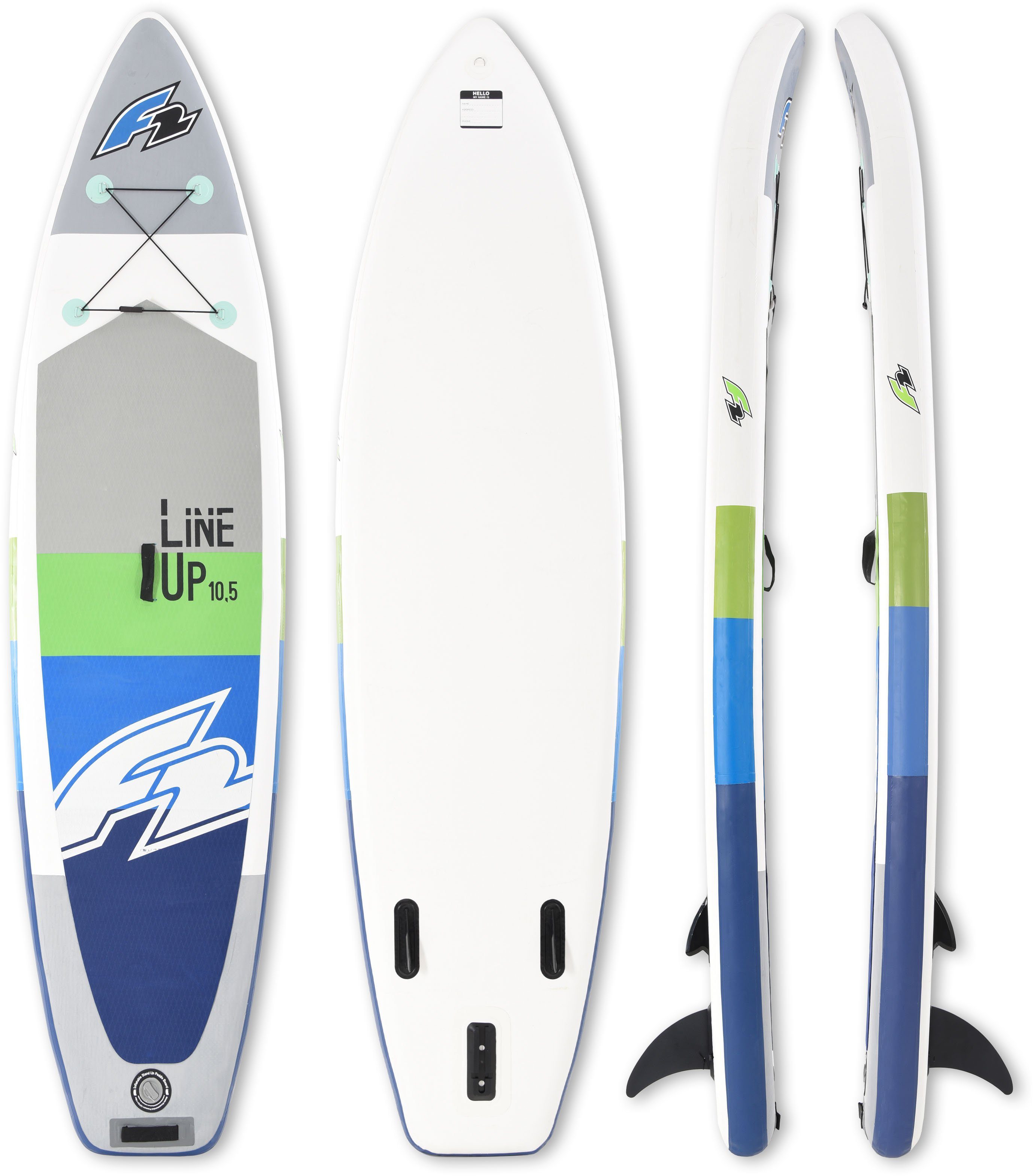 Sport Boards F2 Inflatable SUP-Board F2 Line Up SMO blue mit Carbonpaddel, (Set, 5 tlg)