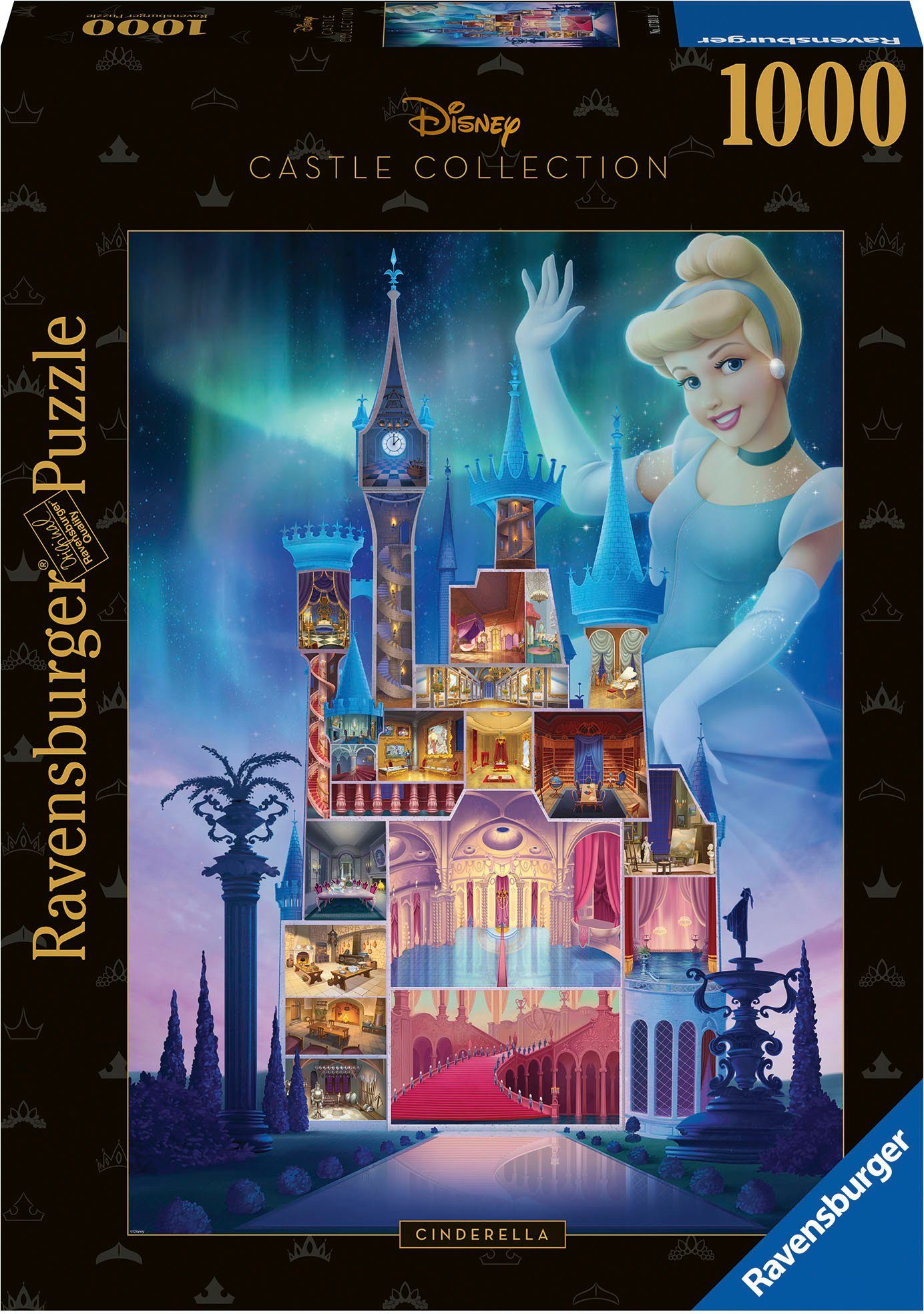 in Collection, Puzzleteile, Cinderella, Made Castle Ravensburger 1000 Germany Disney Puzzle
