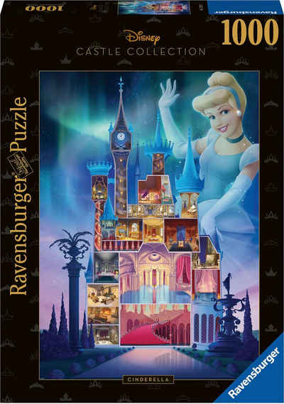 Ravensburger Puzzle Disney Castle Collection, Cinderella, 1000 Puzzleteile, Made in Germany