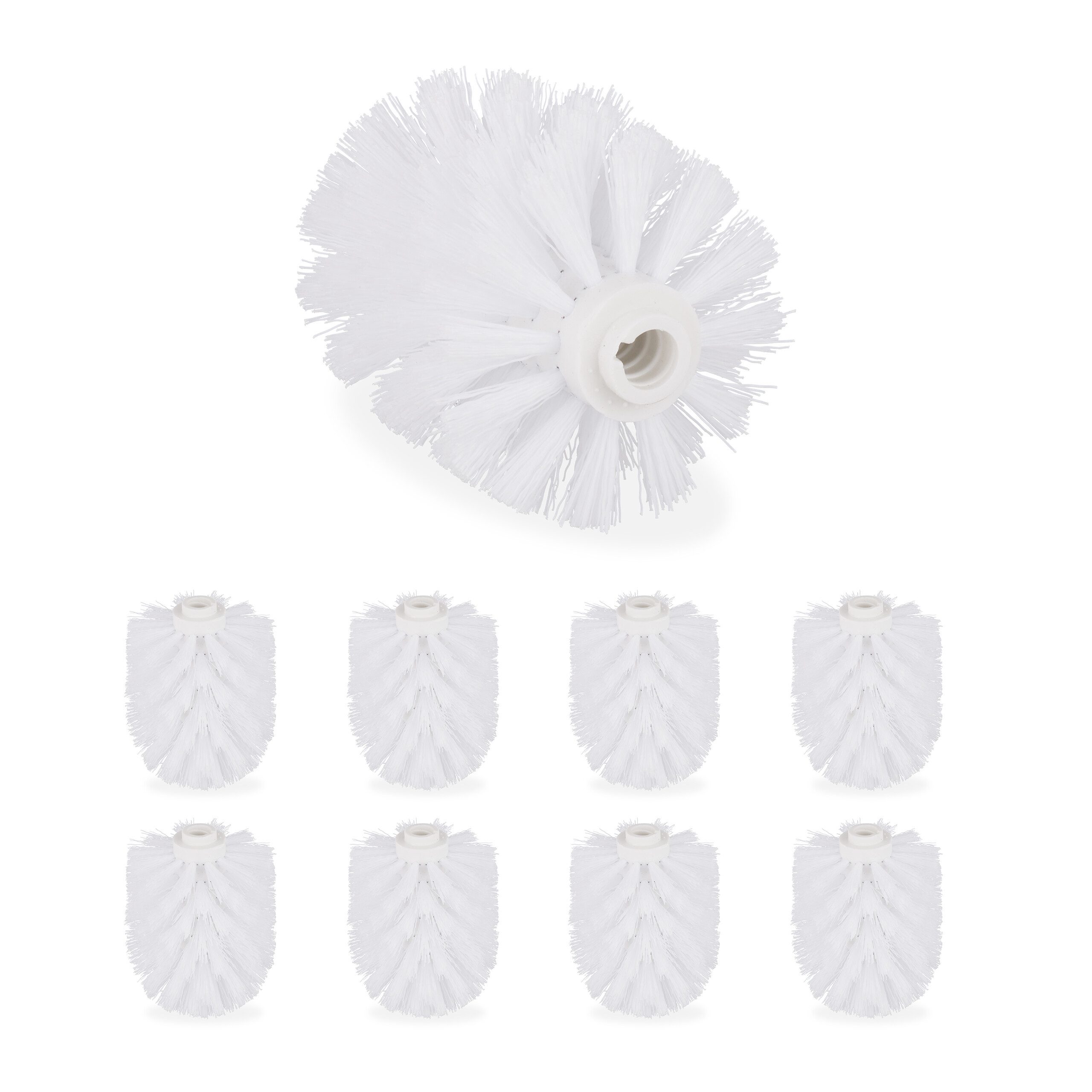 relaxdays Toilettenpapierhalter Klobürste Ersatzbürstenkopf 9er Set, günstig online kaufen