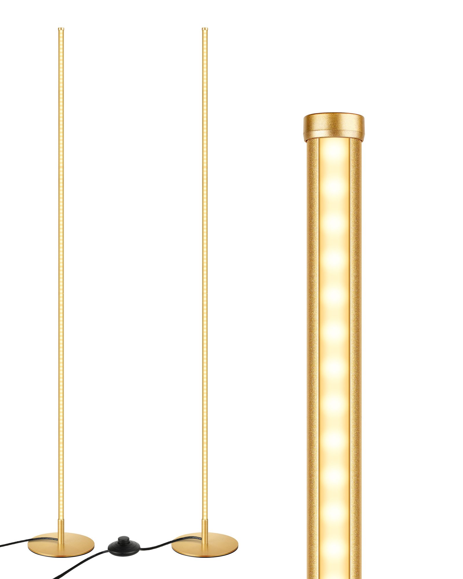 EDISHINE LED Stehlampe Wohnzimmer, LED fest integriert, Dimmbar, Höhenverst günstig online kaufen