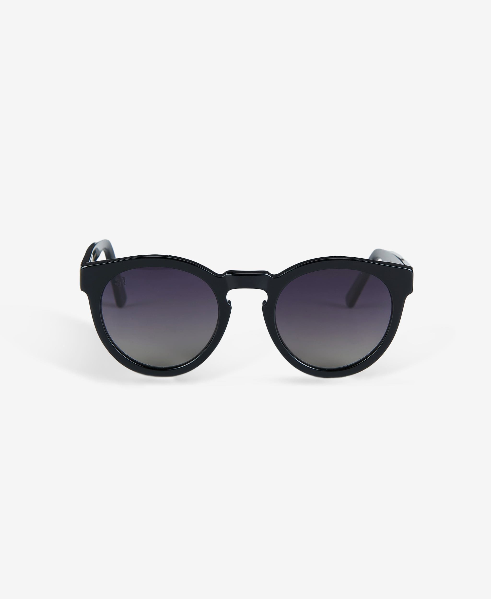 GLAMIRA Sonnenbrille Glänzend Schwarze Runde Damensonnenbrille (1-St) mit polarisierten Linsen