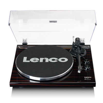 Lenco LBT-288WA Plattenspieler (elektrisch, Bluetooth, USB Adapter, Audio-Technica, 33 45 U/min inkl. Staubschutz)