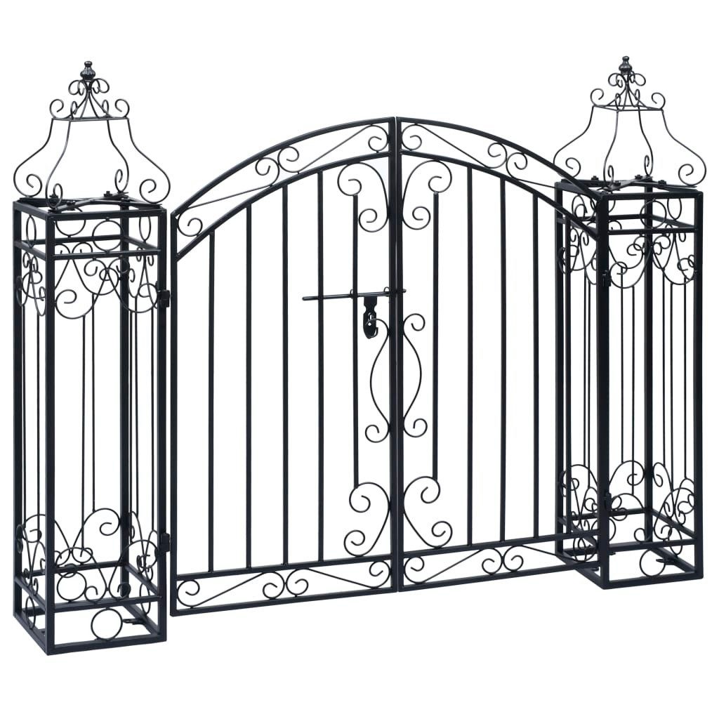 vidaXL Pergola, Deko Gartentor Schmiedeeisen 122×20,5×100 cm