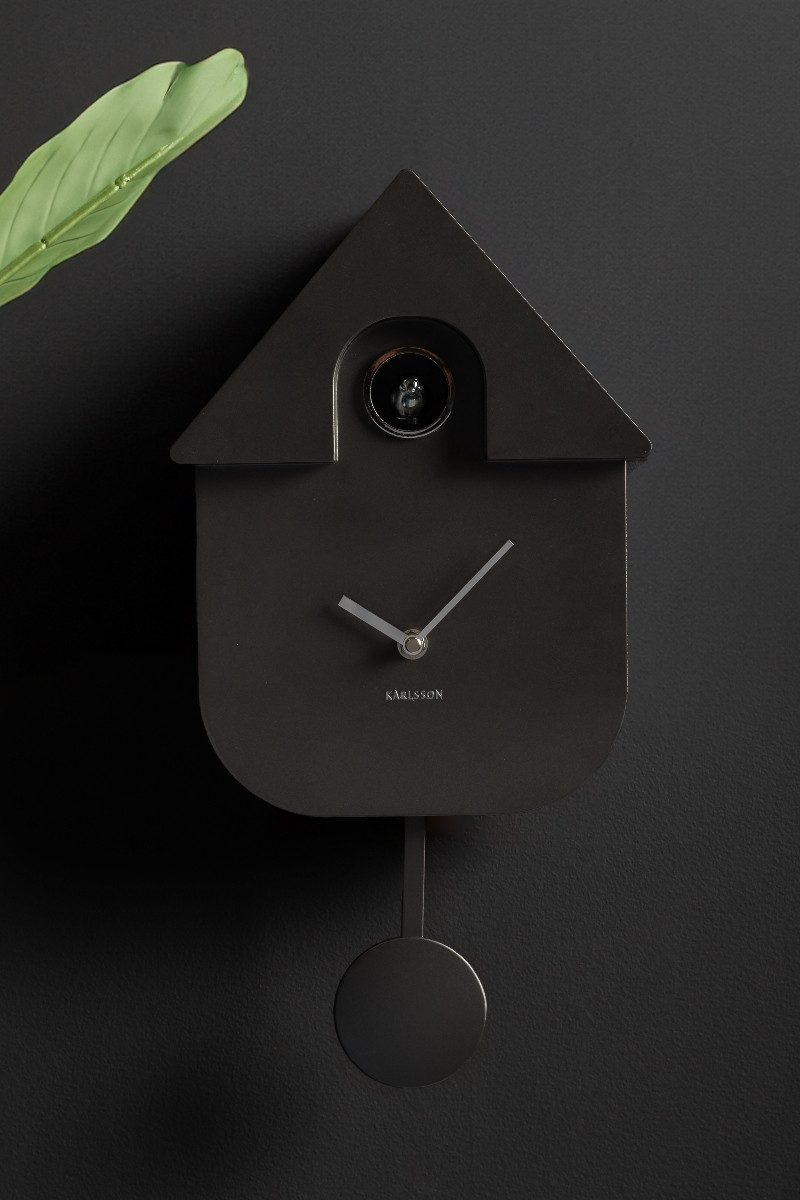 Karlsson Hängedekoration Kuckucksuhr - MODERN CUCKOO - metallic schwarz