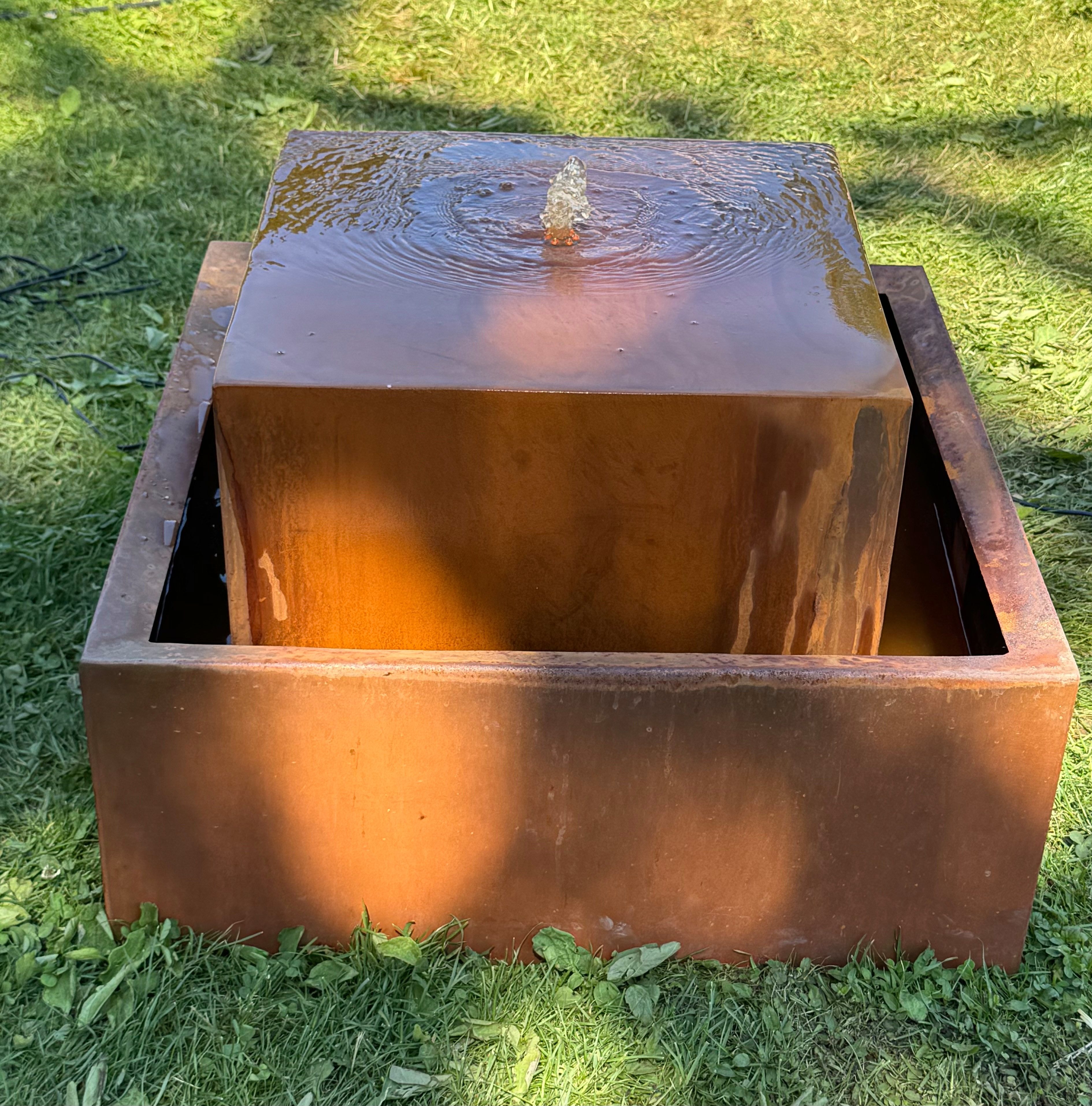 Seyila Home Gartenbrunnen Cortenstahl Wasserbrunnen Rost, günstig online kaufen