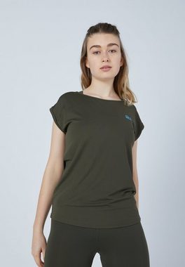 SPORTKIND Funktionsshirt Tennis Loose Fit Shirt Mädchen & Damen khaki