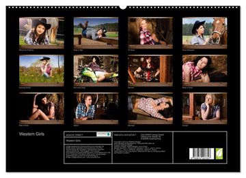 CALVENDO Wandkalender Western Girls (Premium, hochwertiger DIN A2 Wandkalender 2023, Kunstdruck in Hochglanz)