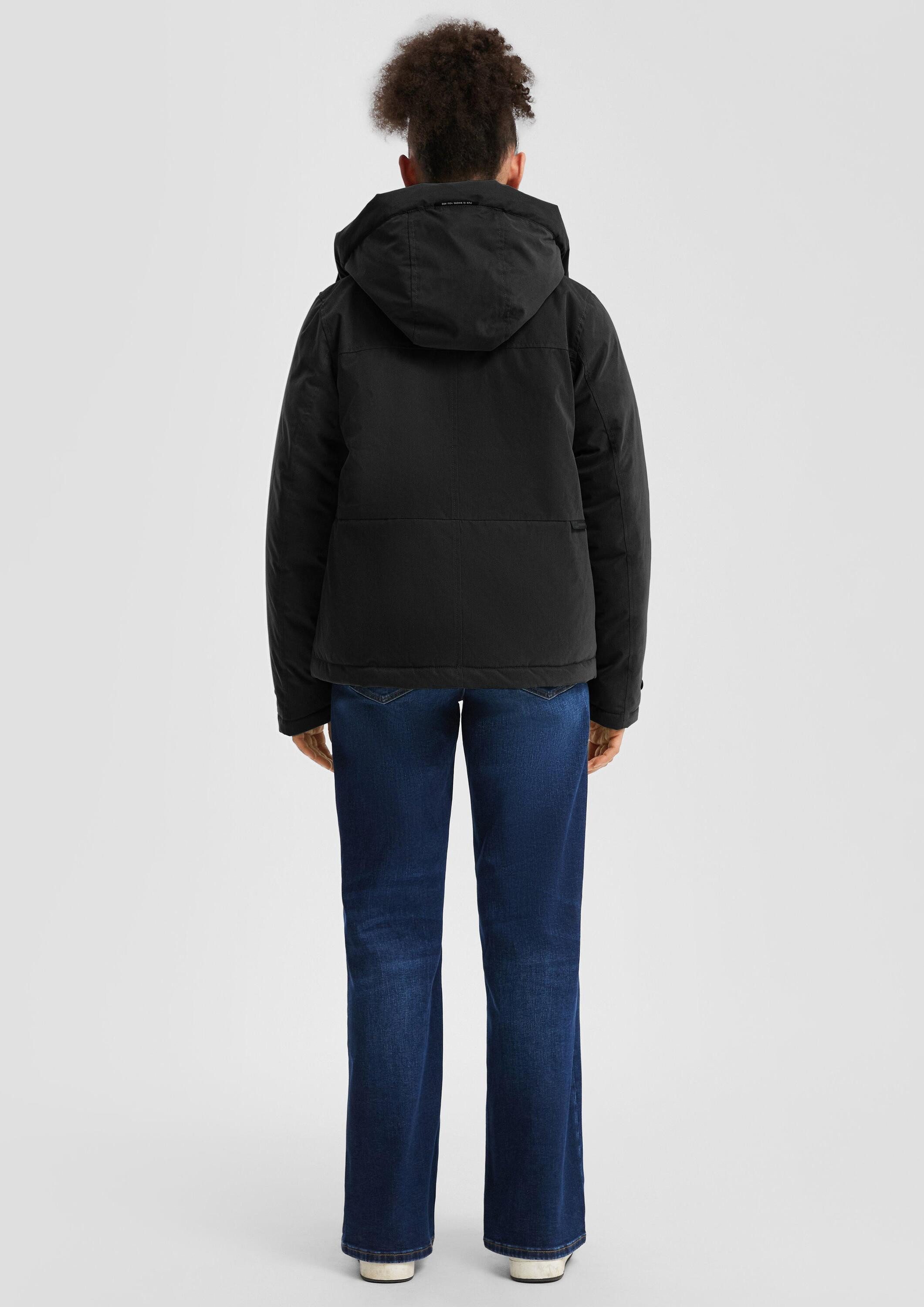 QS Winterjacke Outdoor-Jacke Gefütterte Jacke mit Kapuze