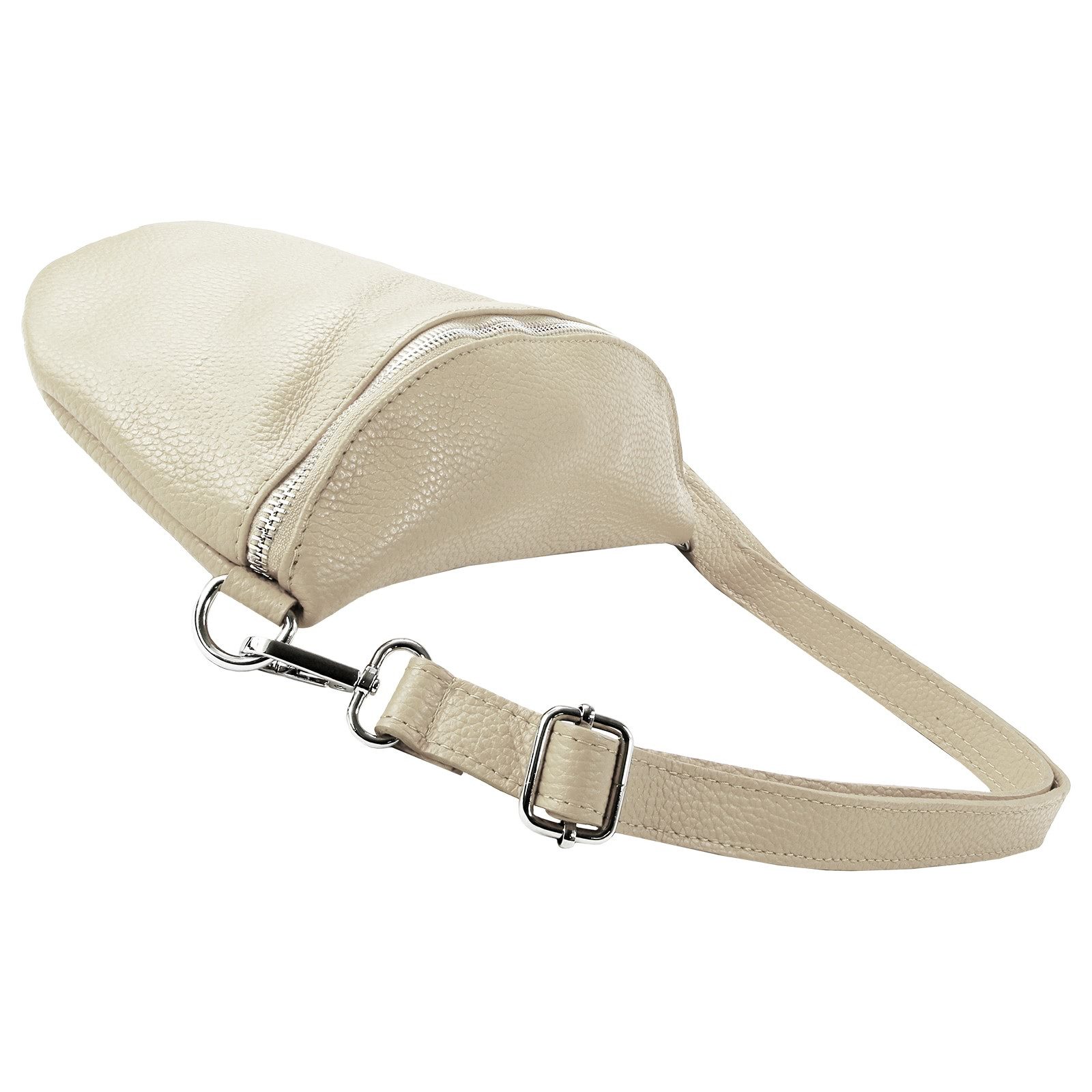 Toscanto Gürteltasche Toscanto Damen Gürteltasche Leder Tasche (Gürteltasche), Damen Gürteltasche Leder, beige ca. 29cm x ca. 19cm