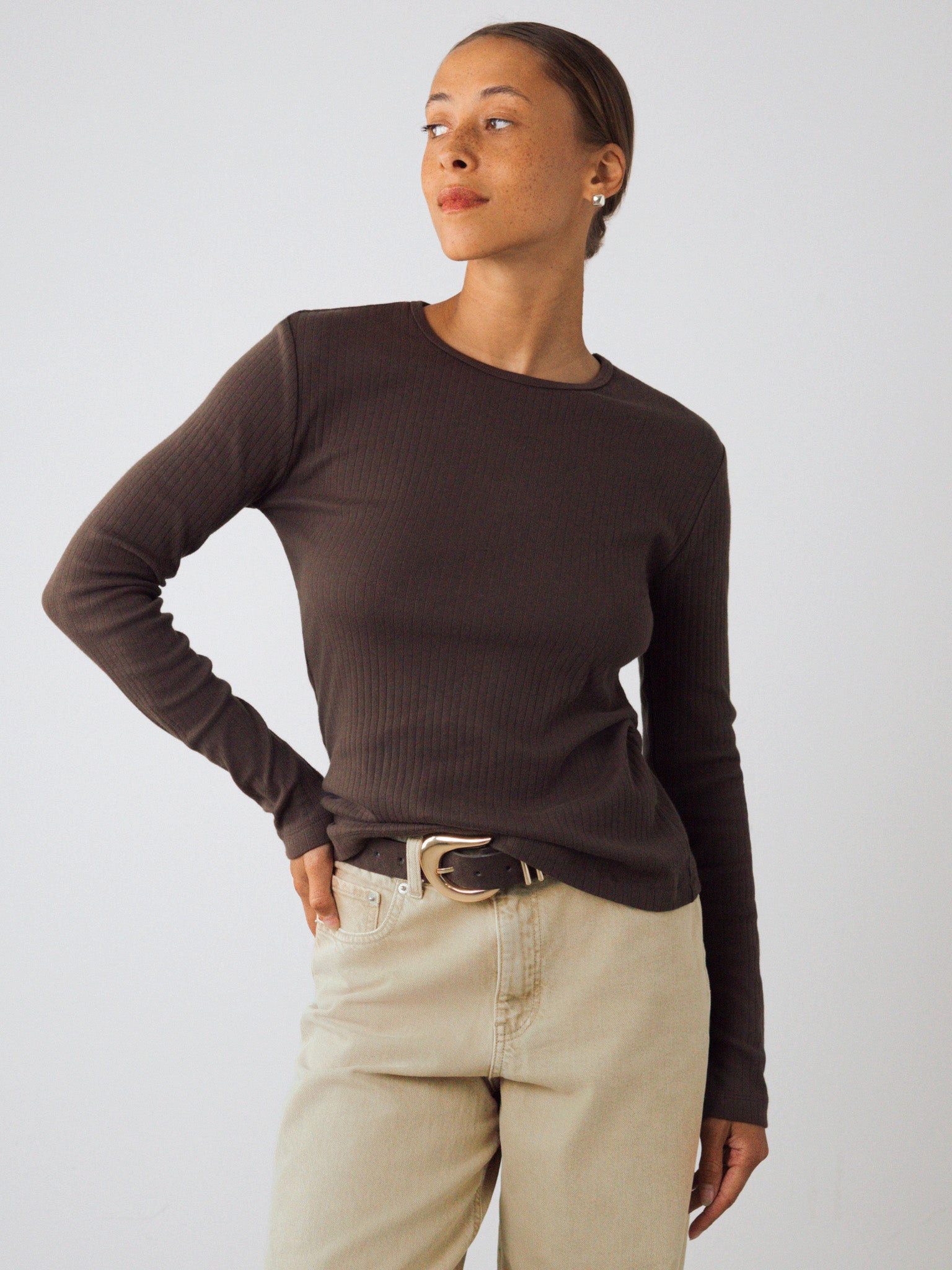 HONEST BASICS T-Shirt Geripptes Langarm Shirt aus Bio- und recycelter Baumwolle – Bild 3 von 5