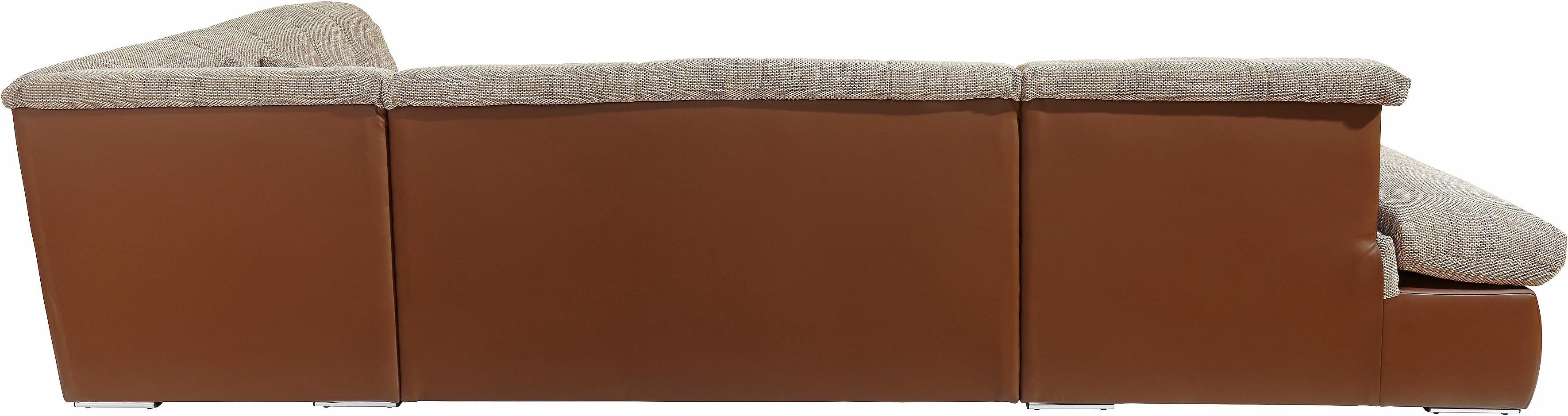 DOMO collection Wohnlandschaft MORIC 353x216x80 cm, mit viel Platz, U-Form, auch in Cord, im XXL-Format, wahlweise mit Bettfunktion und Armlehnenverstellung – Bild 4 von 5