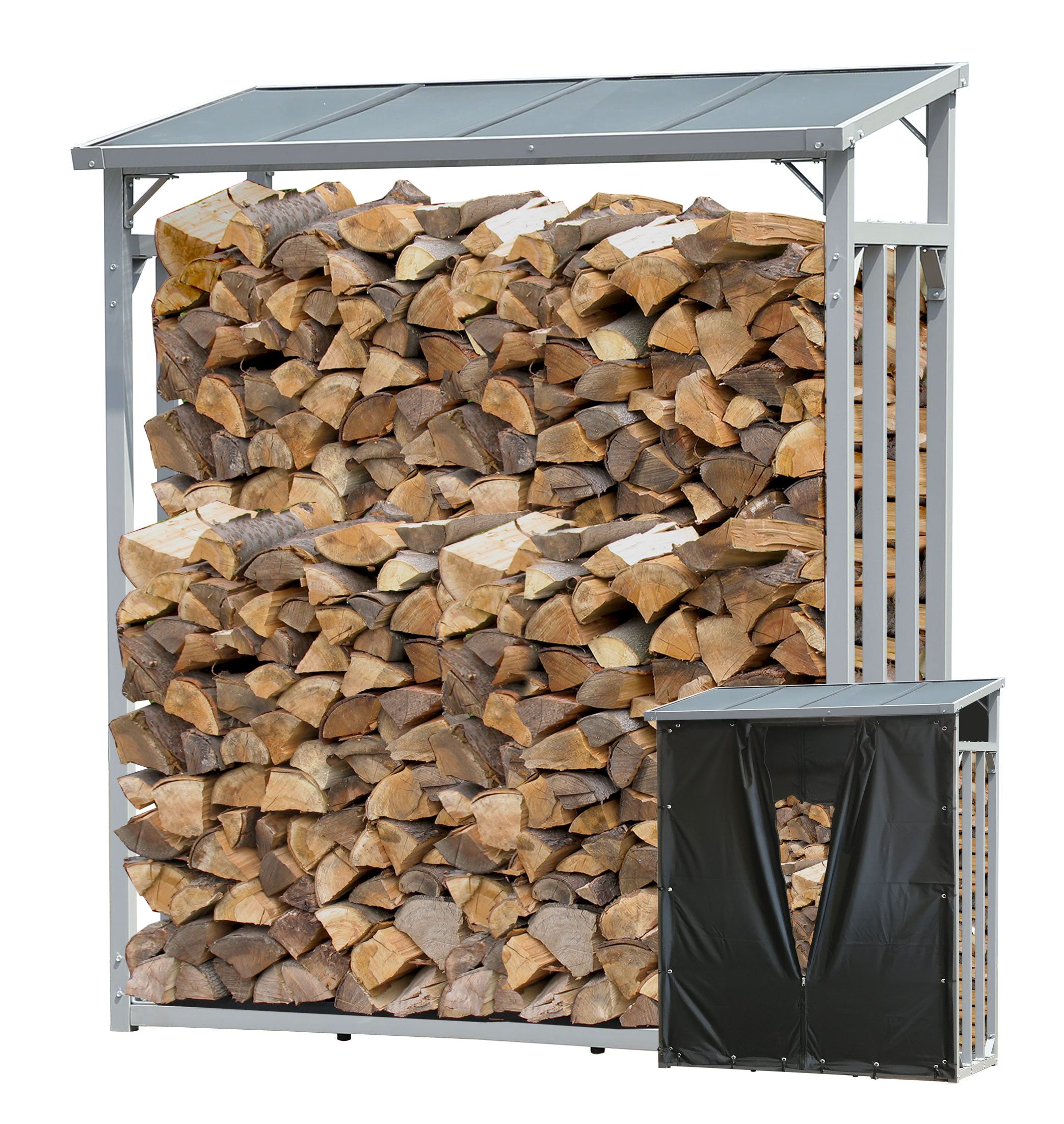 Quick Star Kaminholzregal Alu Kaminholzregal 143x70x185 günstig online kaufen