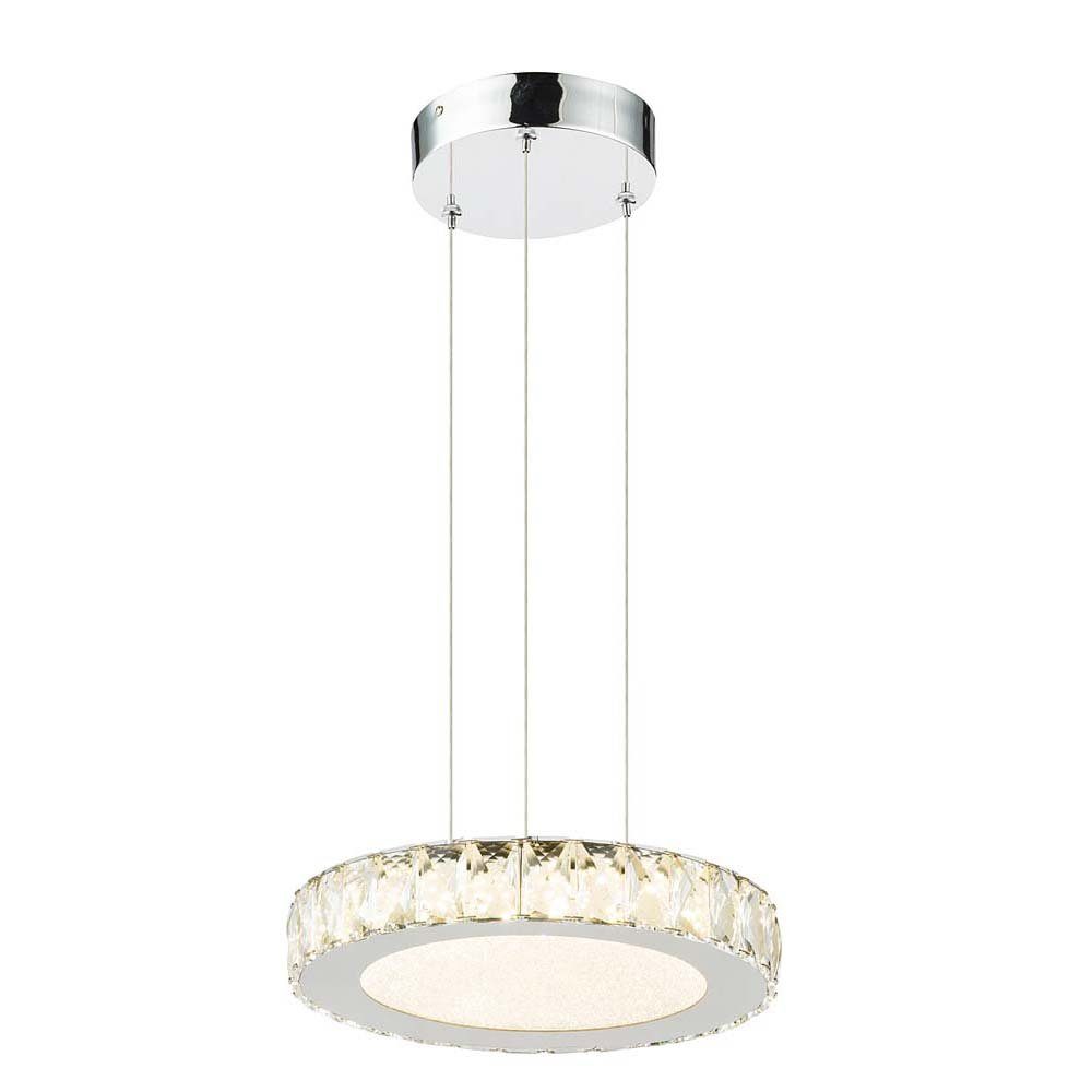 Globo Pendelleuchte, LED Hängeleuchte Deckenlampe dimmbar Kristall