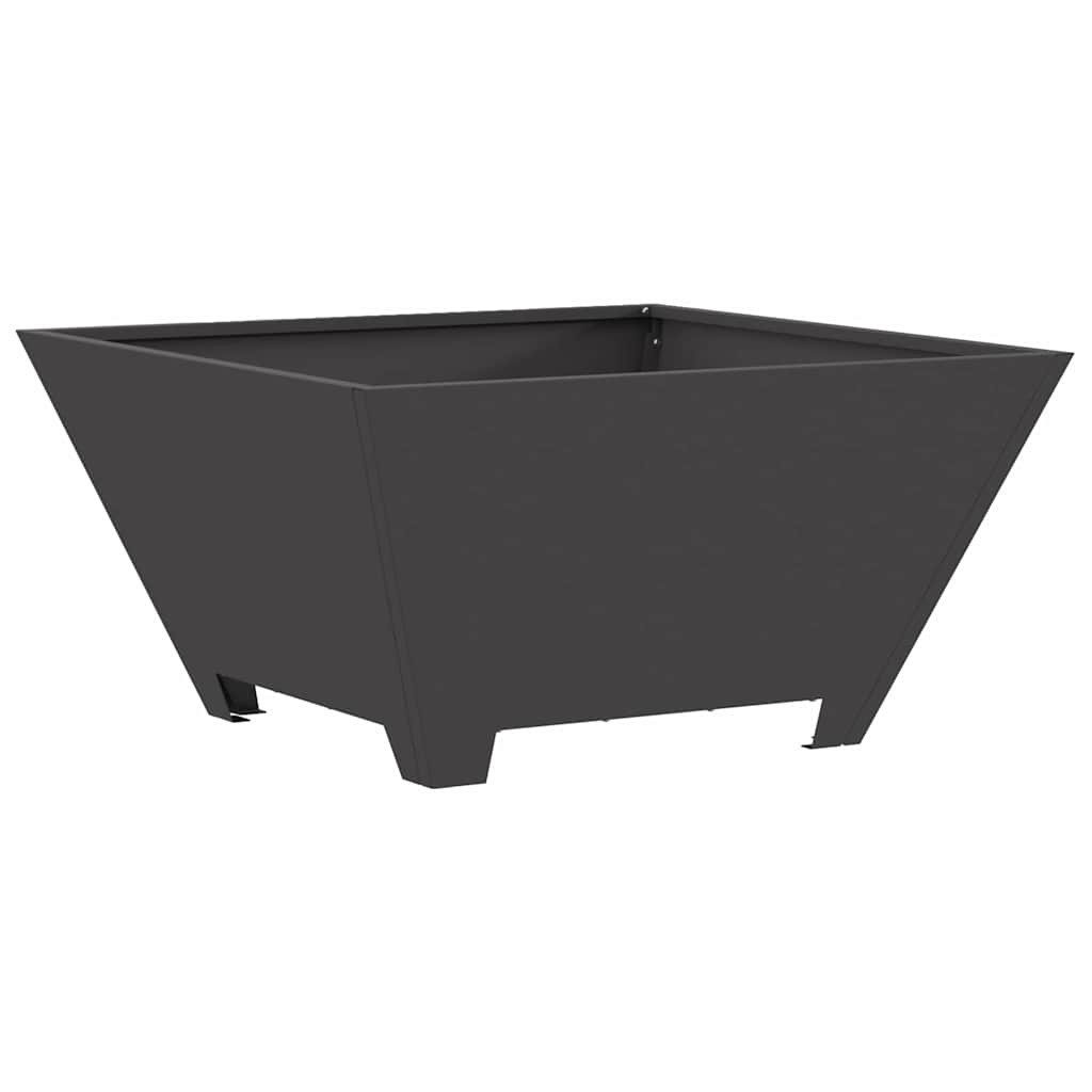 vidaXL Feuerstelle Feuerstelle Schwarz 60 x 60 x 30 cm Wetterfeststahl, (1-St)