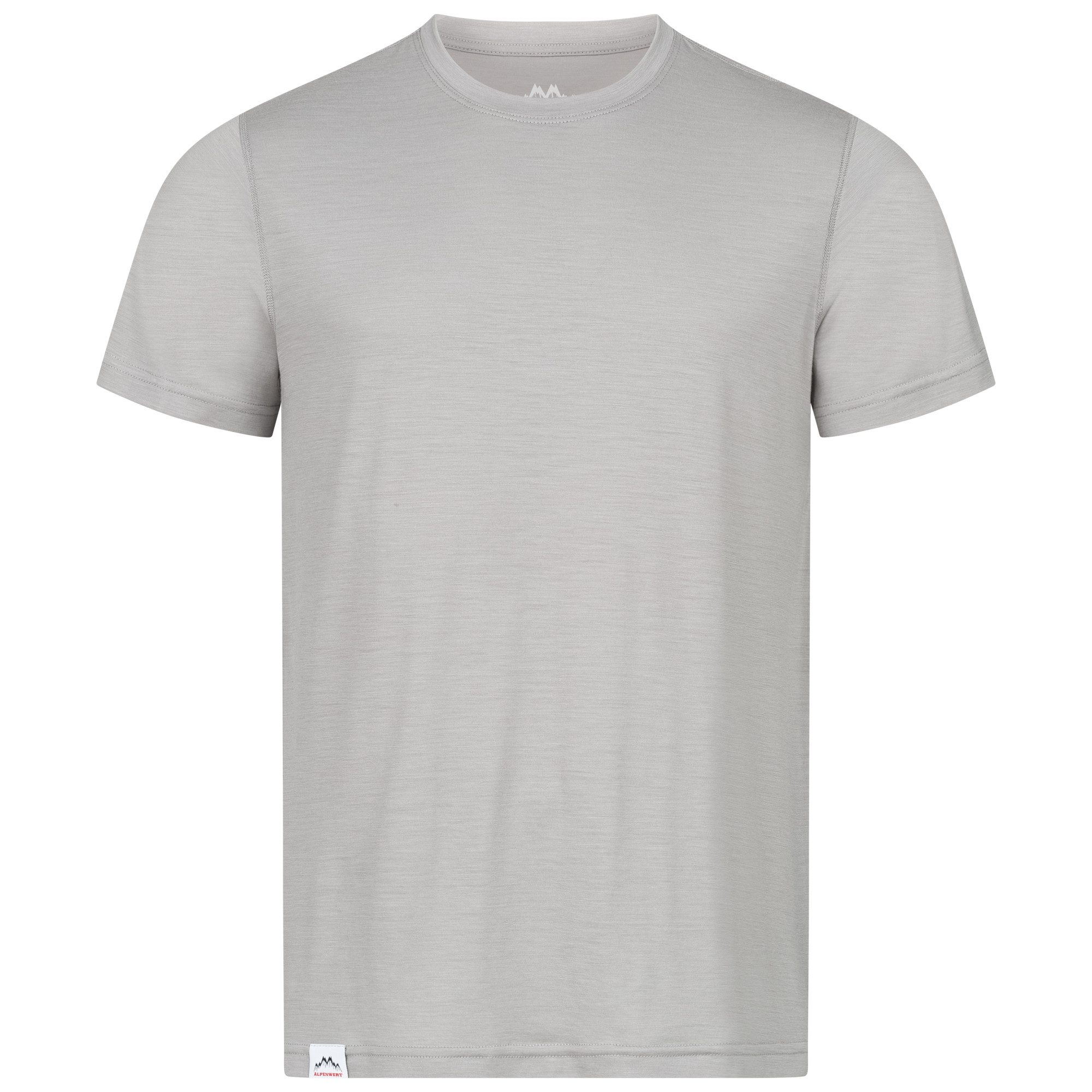 Alpenwert T-Shirt Merino Shirt Herren [MADE IN PORTUGAL] Sport & Wander Tshirt (1 Pack) Antibakteriell, Anti-Schweiß-Geruch, Outdoor & Funktionsshirt