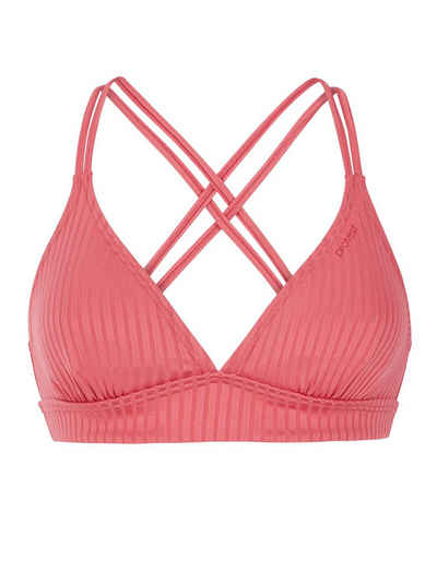 Protest Triangel-Bikini-Top Protest gestreifte Triangel-Bikini Oberteil Mixtune Smooth Pink