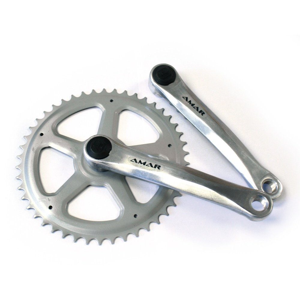Fahrradkurbel Kettenradgarnitur, Alu, 170mm, 44 Zähne,ISO-4-Kant