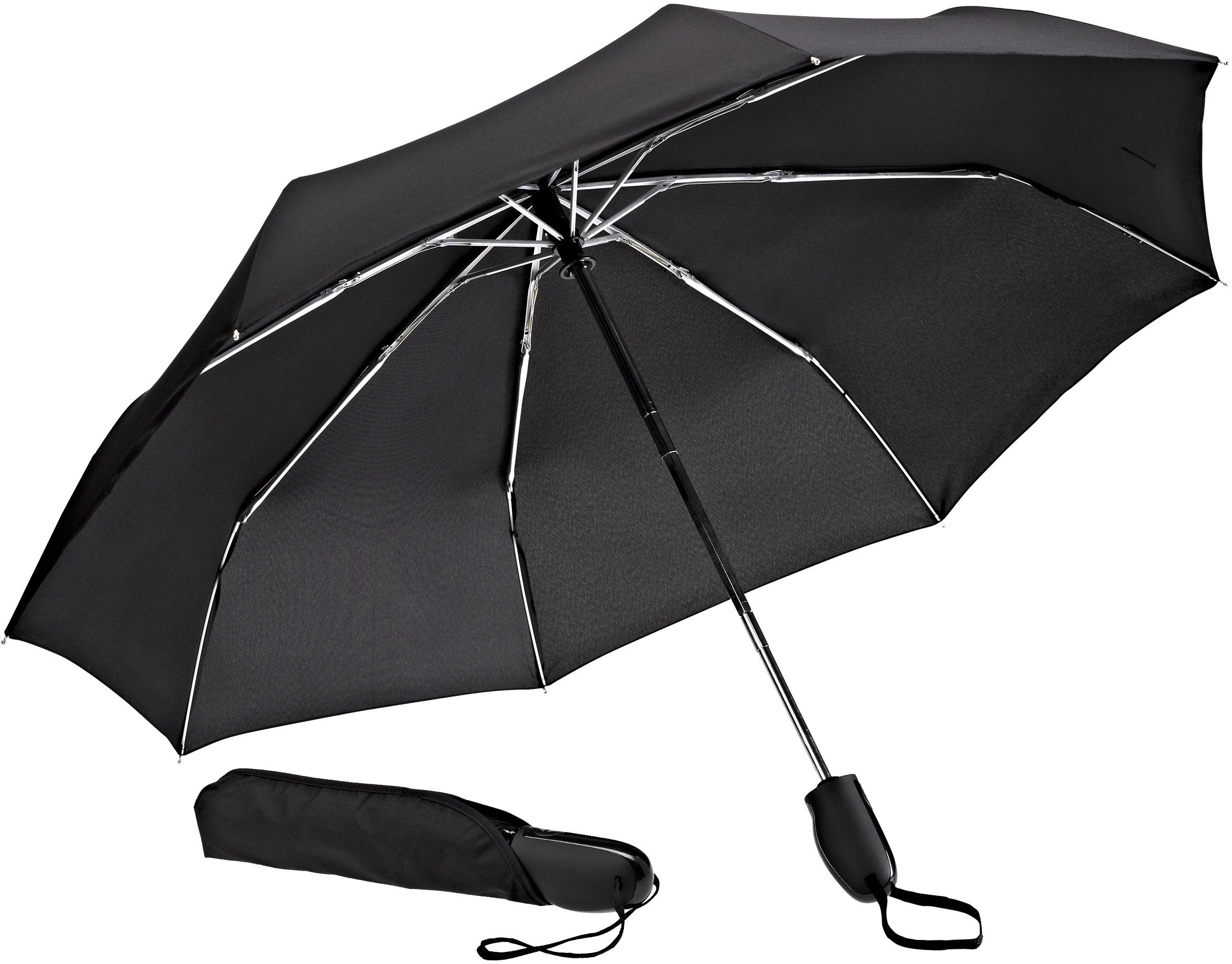 EuroSCHIRM® Taschenregenschirm »Automatik 32S7, schwarz« online kaufen |  OTTO