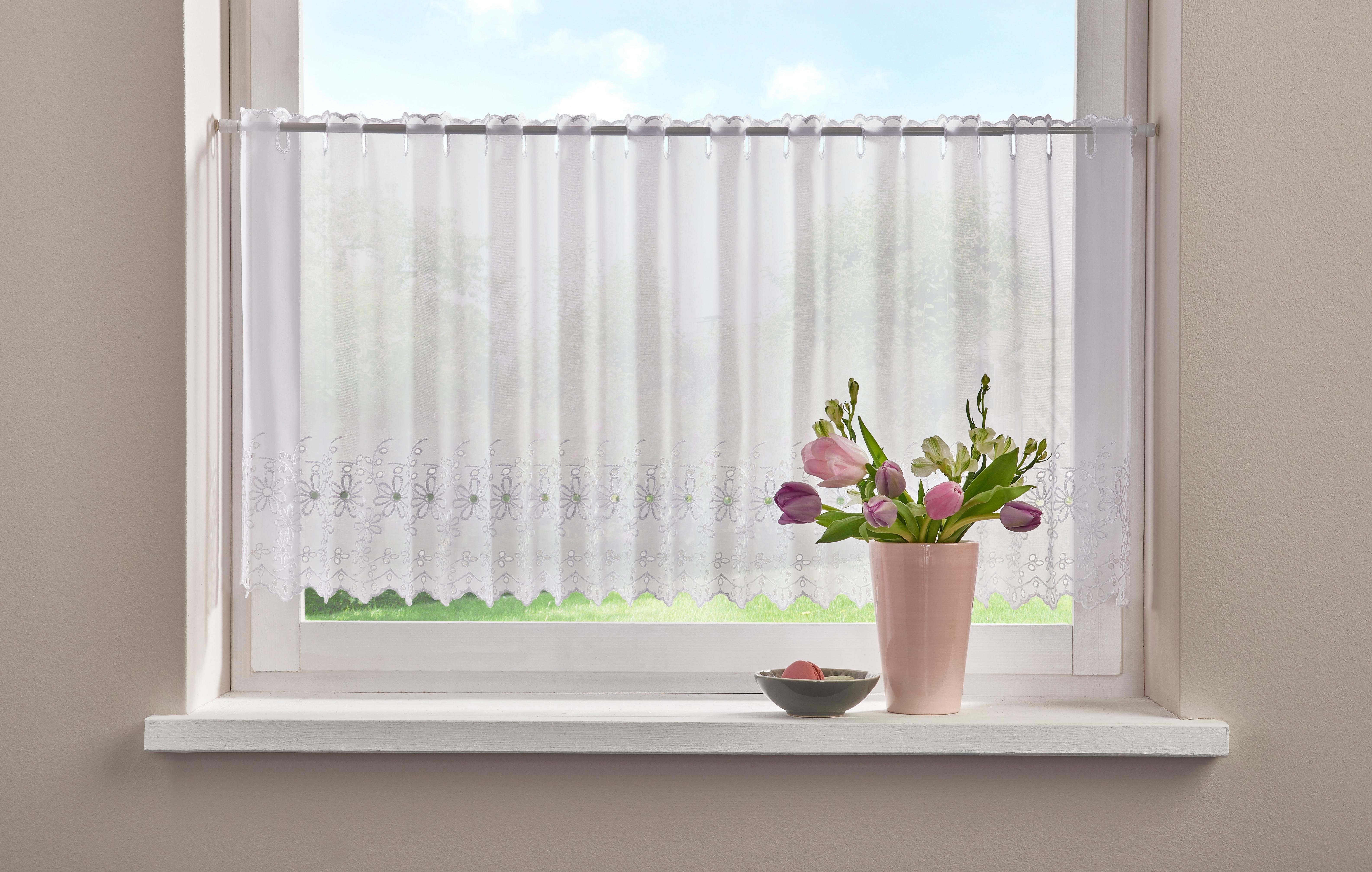 Home affaire Scheibengardine Sunny (1 St), Durchzuglöcher, transparent, Voi günstig online kaufen