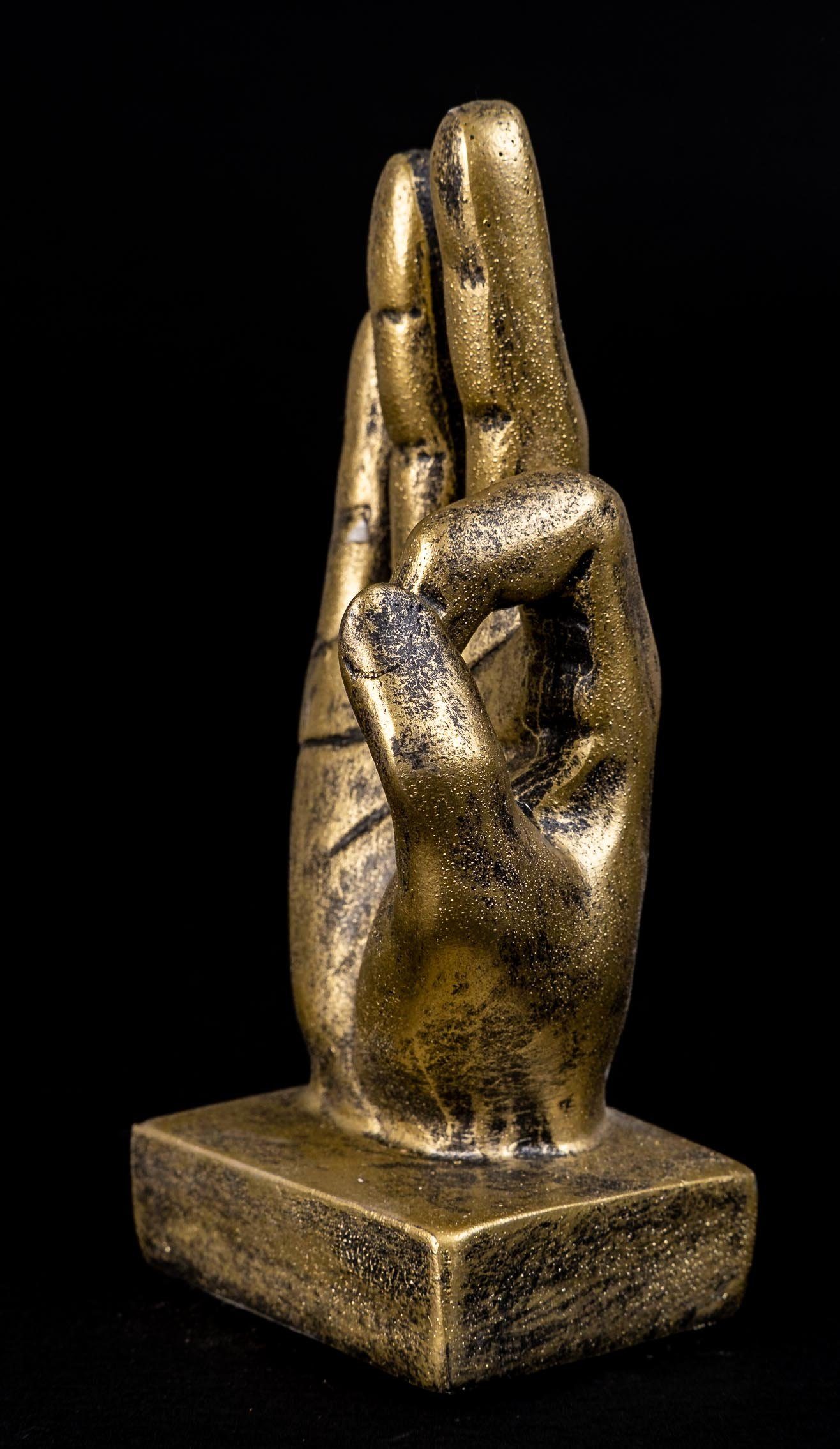 IDYL Dekofigur IDYL Moderne Skulptur Figur Resin "Finger o.k.", Moderne Figur "Finger o.k".