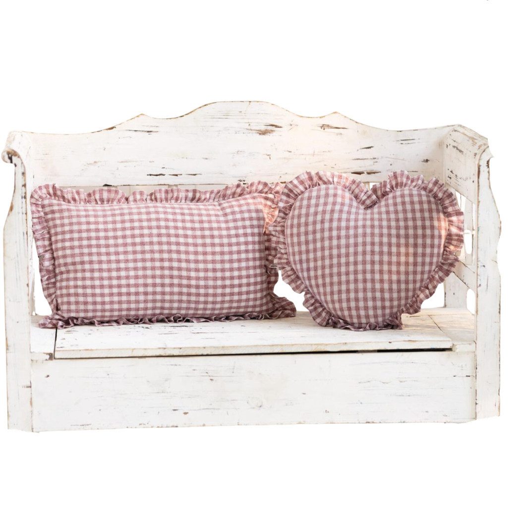 Home-trends24.de Kissenbezug Karo Kissenhülle Vintage Kissenbezug Sofa Kissen rot weiß, (1 Stück)