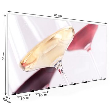 Primedeco Garderobenpaneel Magnetwand und Memoboard aus Glas Dreierlei Gläser