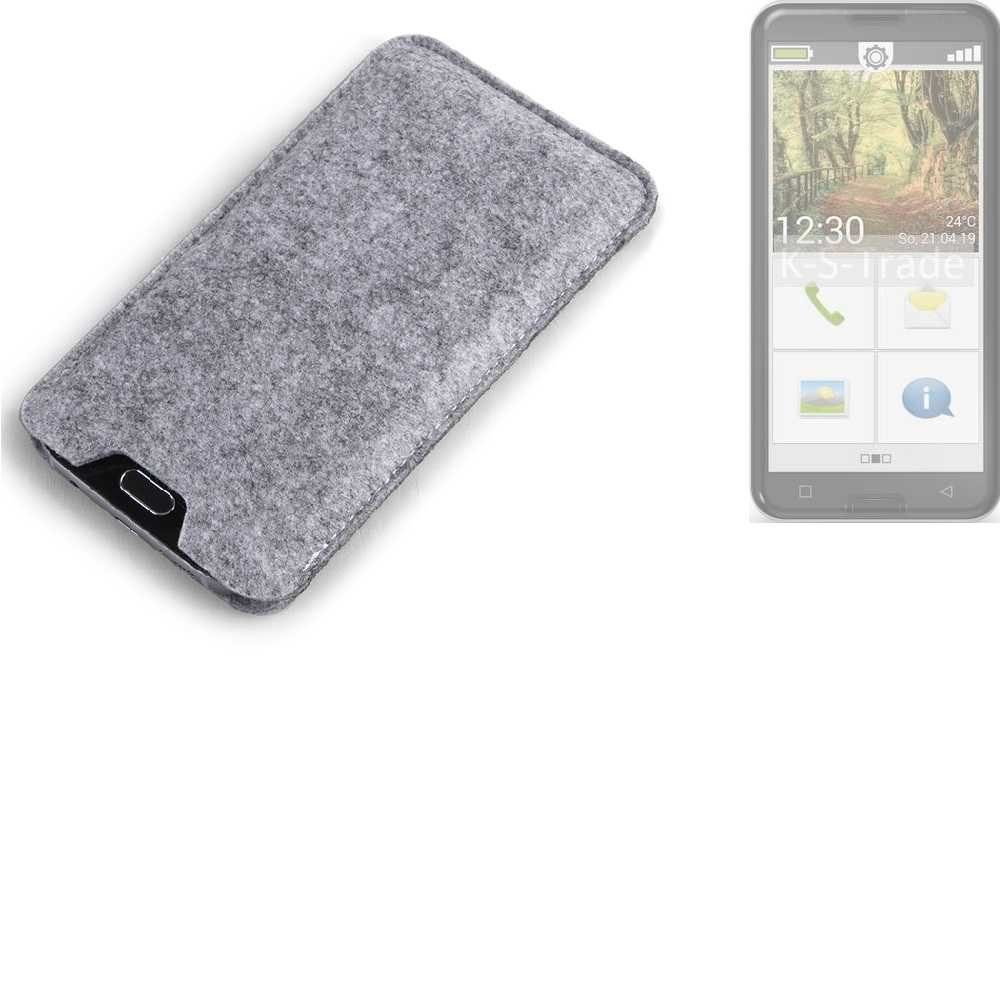 K-S-Trade Handyhülle für Emporia Smart.3, Filz Handyhülle Schutzhülle Filztasche Filz Tasche Case Sleeve