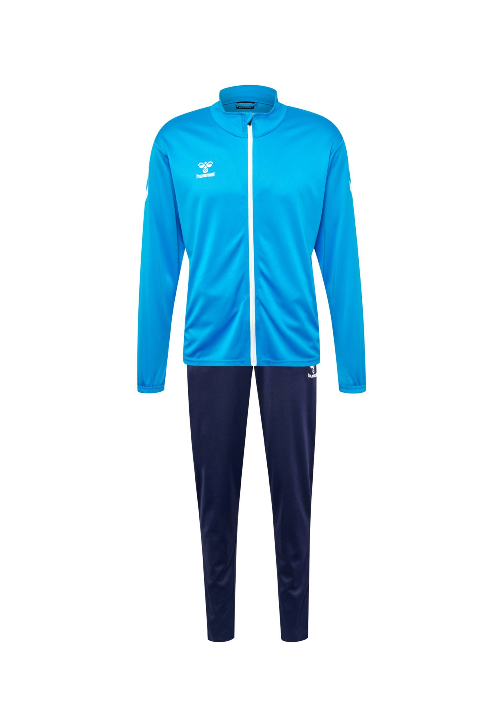 hummel Trainingsanzug Uni Farben mit Reißverschlussjacke und Jogginghose (2-tlg), hmlLOGO SUIT