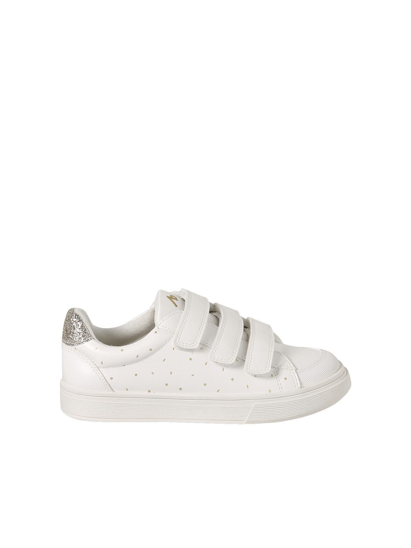 Kinder Klett-Sneakers mit Goldtupfen & Glitzer Sneaker