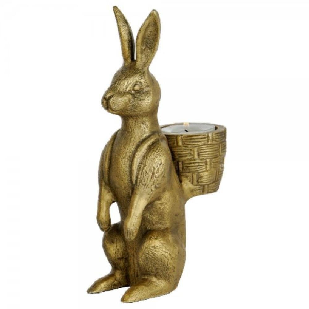 Lambert Skulptur Dekorationsfigur Hase Alfons Stehend Aluminium Bronze