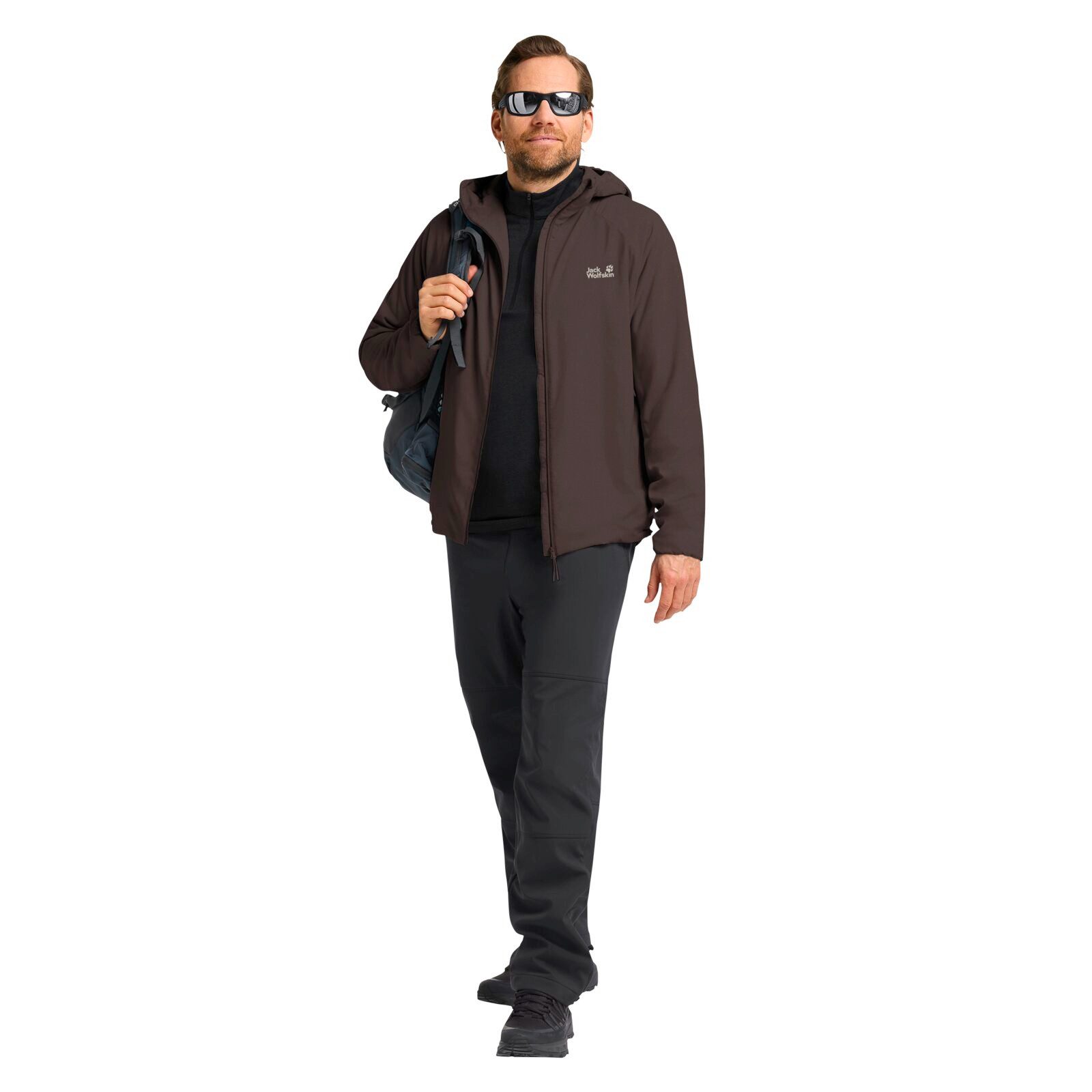 Jack Wolfskin Funktionsjacke Wanderjacke Prelight Insulated (winddicht, warm) braun Herren