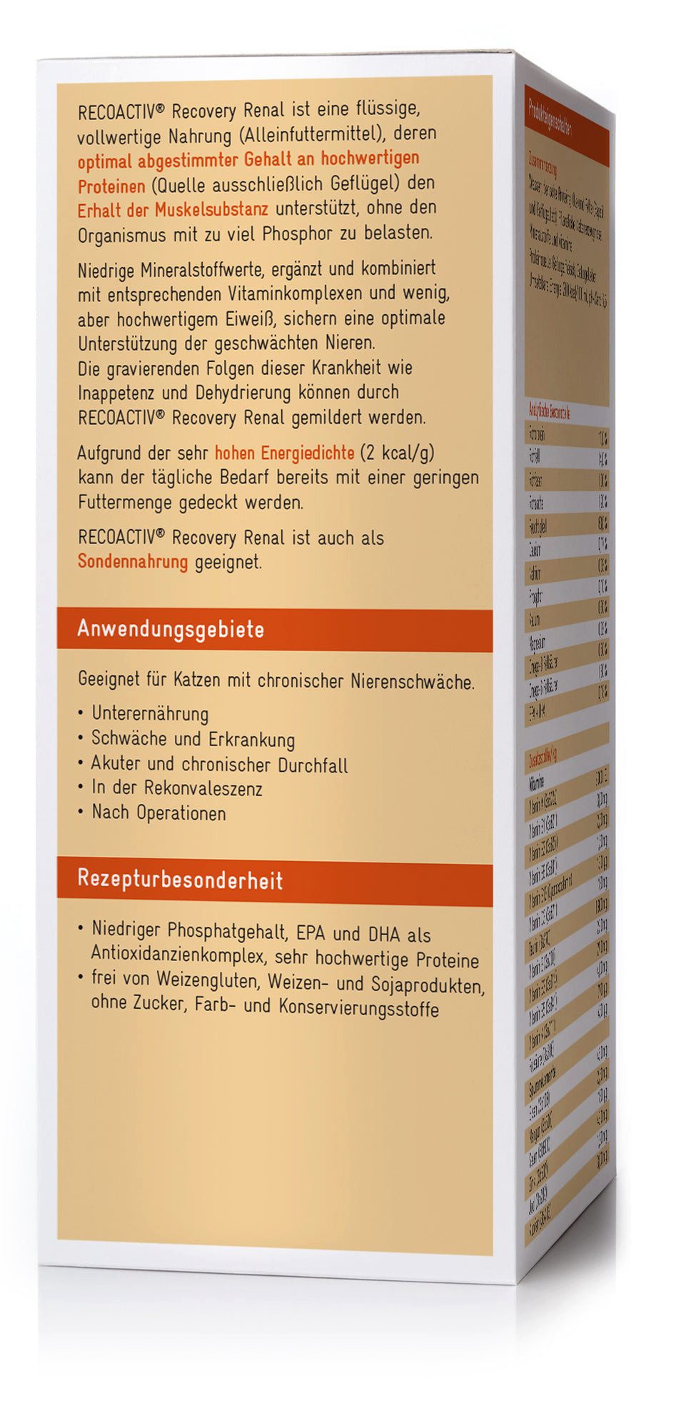 RECOACTIV Recovery Renal Tonicum, Ergänzungsfuttermittel für: Katze