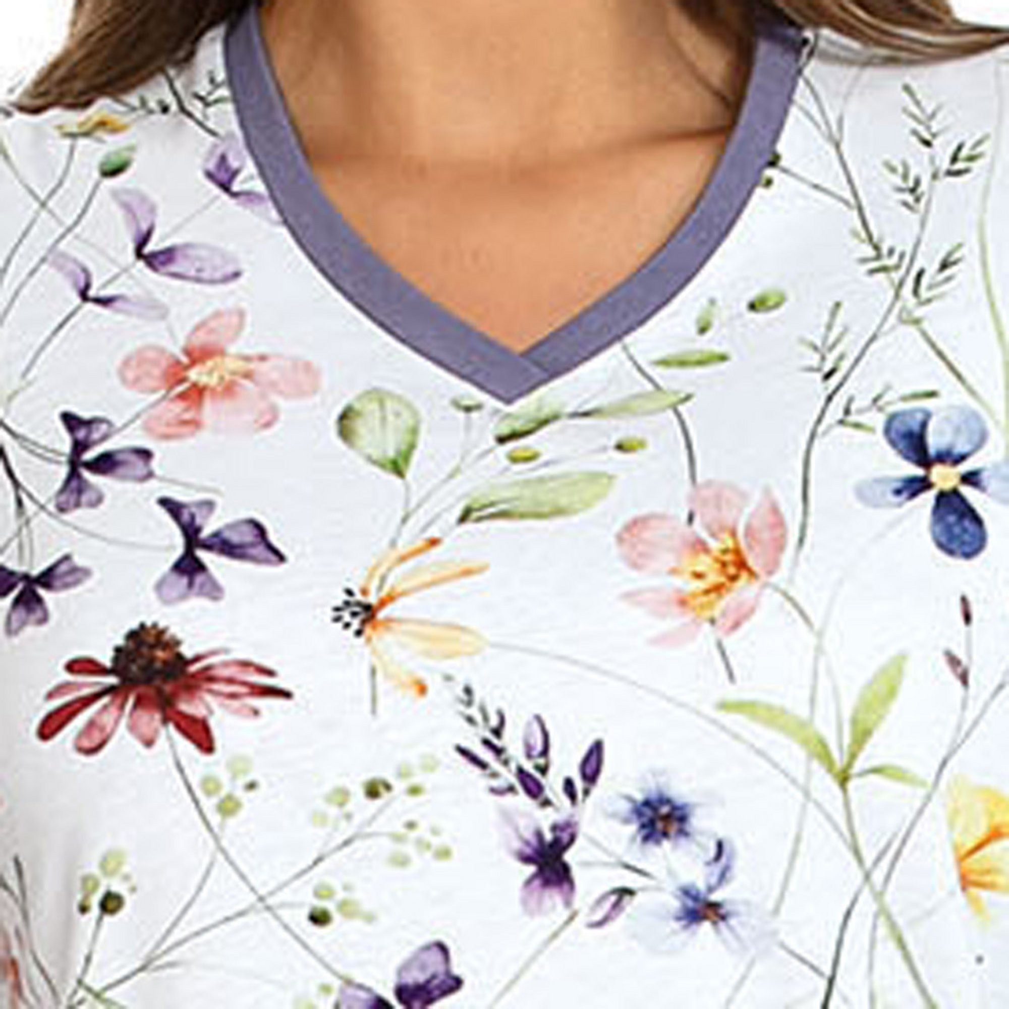 Ascafa Nachthemd Damen-Nachthemd Single-Jersey Blumen günstig online kaufen