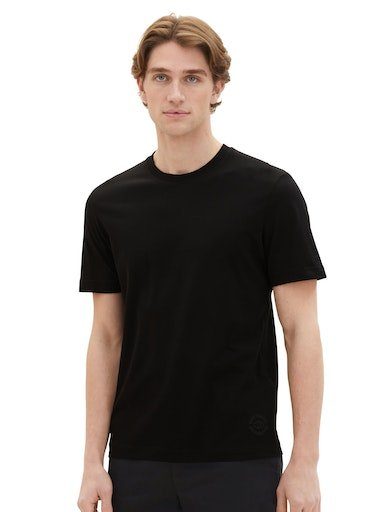 black mit der TOM T-Shirt Seite Logoprint TAILOR an