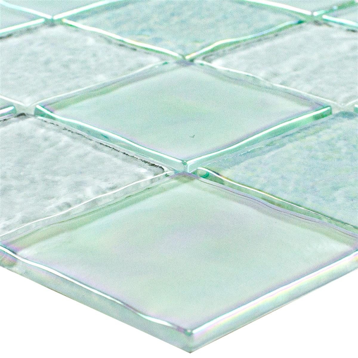 Mosafil Mosaikfliesen Glasmosaik Fliesen Perlmutt Effekt Darwin, Glas 29.800x29.800, weiß, Verlegefertig auf ein Netz geklebt - Frostsicher - Wasserfest