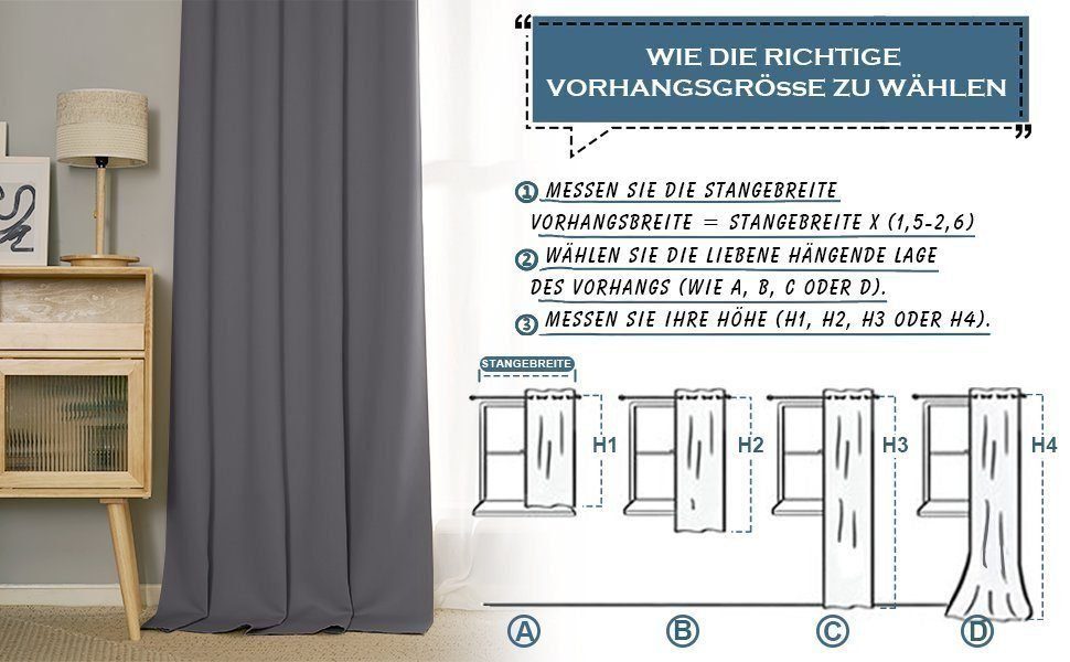 Kräuselband (1 HOMEIDEAS, Leinen Vorhang St), halbtransparent, Gardine Hell-Geld F10WH00876, transparent Optik