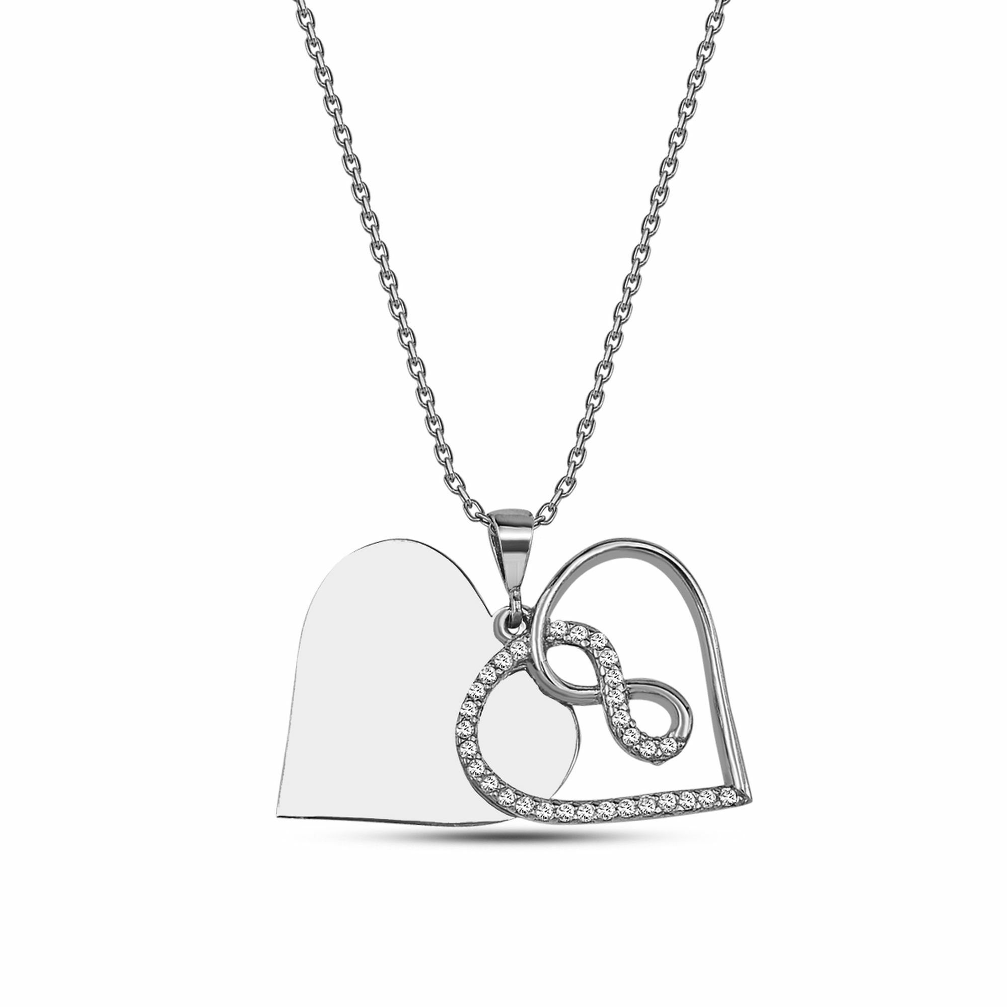 dKeniz Herzkette Sterling Silber Kettenanhänger 925/-