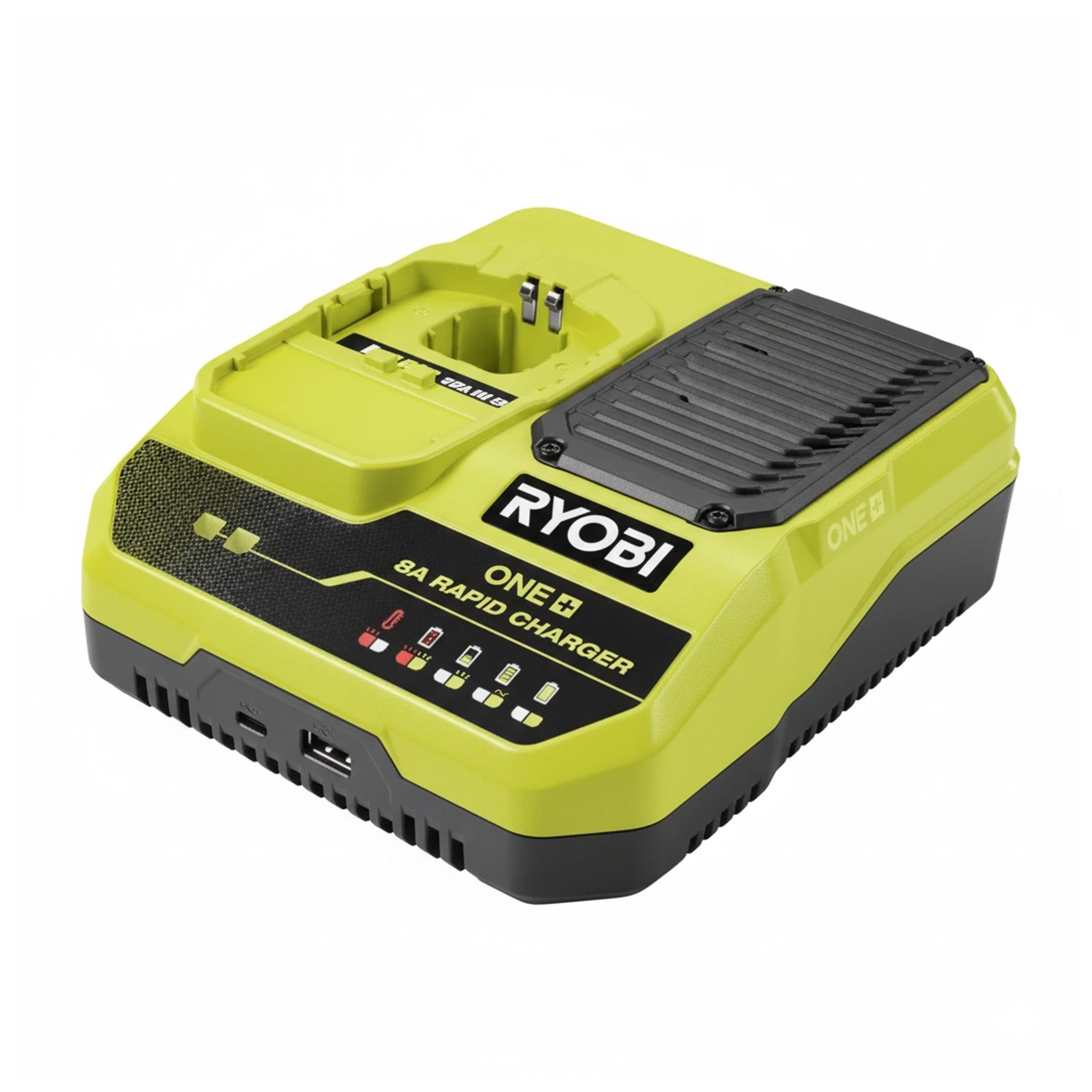 Ryobi Ryobi 18V ONE+ 8A Schnellladegerät – Profi-Ladegerät mit 8A Power Batterie-Ladegerät (1-tlg)